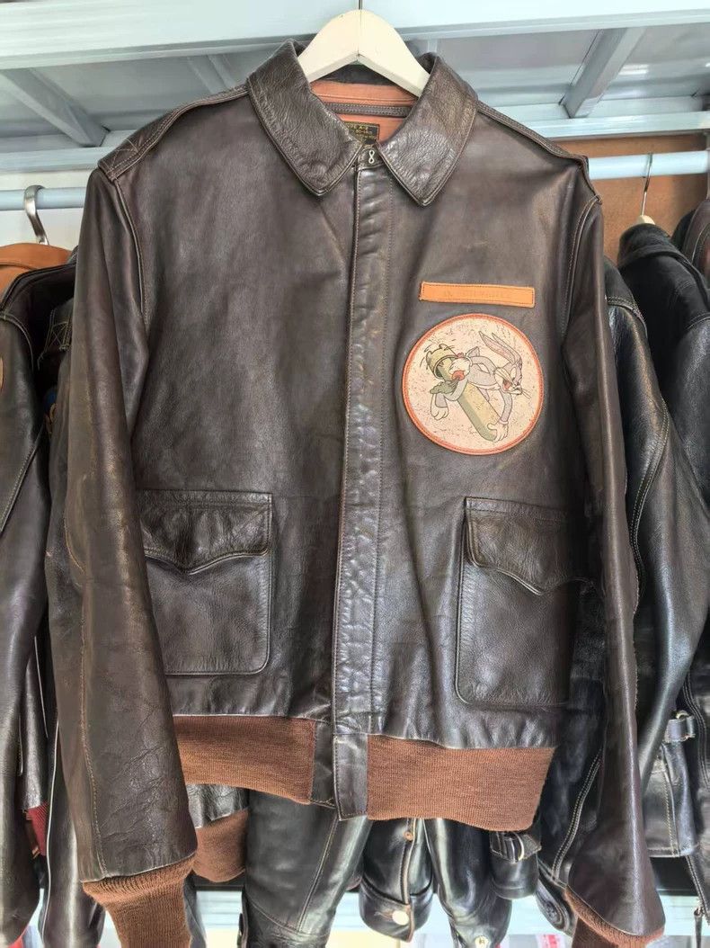 The Real McCoy's Leather Jacket Size US L / EU 52-54 / 3 - 5 Thumbnail