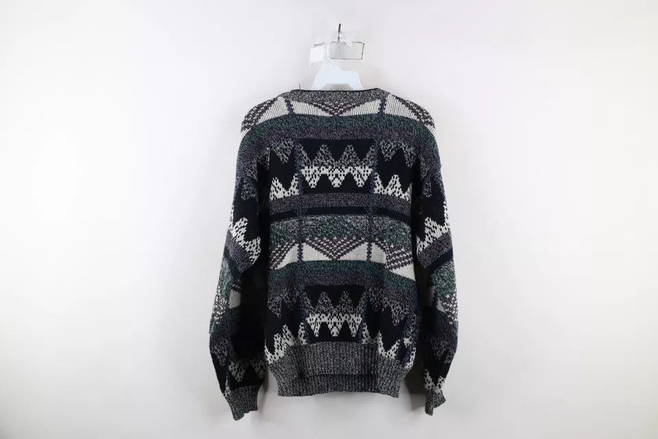 Vintage Vintage 90s Coogi Style Rainbow Geometric Knit Sweater Size M / US 6-8 / IT 42-44 - 5 Thumbnail