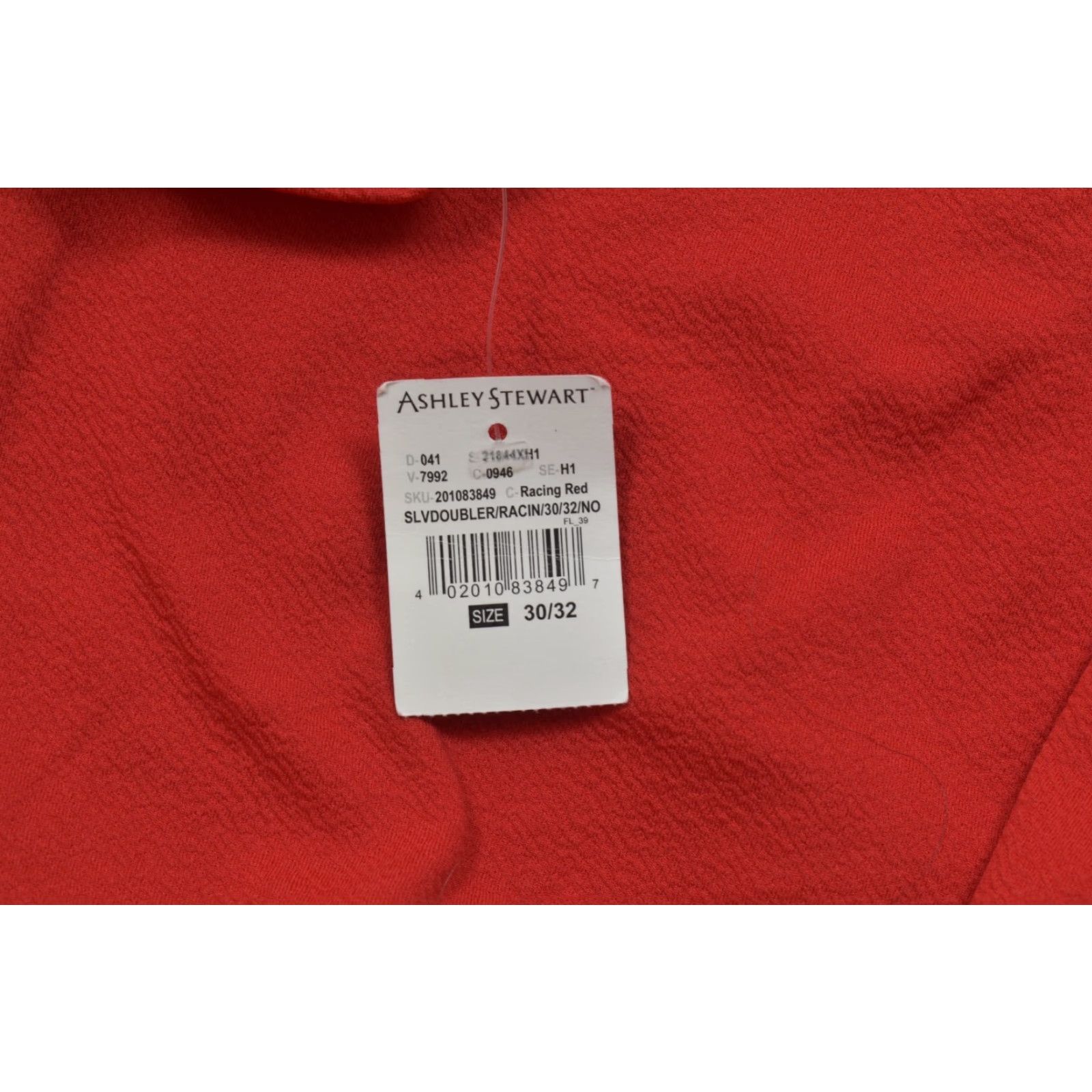 Vintage Ashley Stewart Women Dress Racing Red Double Tiered Skirt New With Tags 30/32 Knee Length Plus Size Shift Casual White, Red, Black? Size 30" / US 8 / IT 44 - 5 Thumbnail