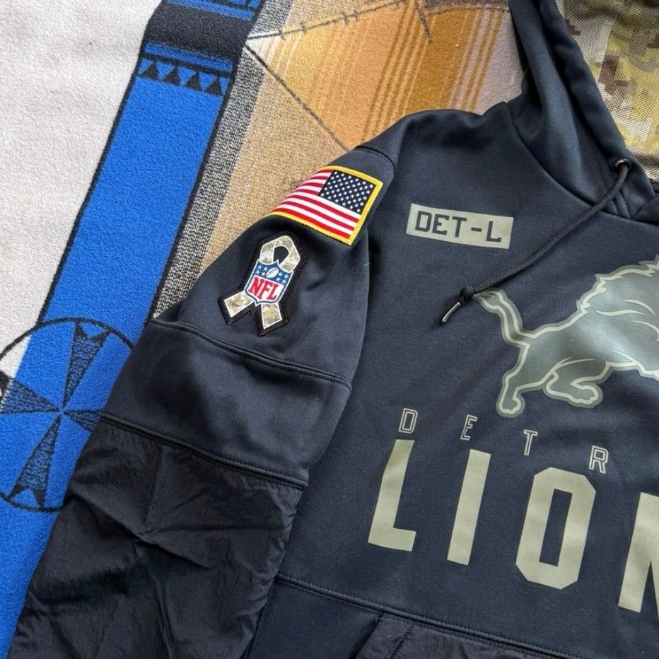 Nike VINTAGE? No — Nike Detroit Lions Salute To Service 2020 Hoodie Men S Small NFL Football Shirt? Size US S / EU 44-46 / 1 - 4 Thumbnail