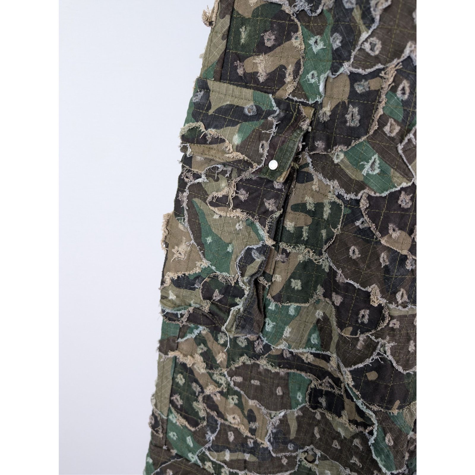 Who Decides War o1rshd1 Micro Distressed Cargo Pants in Olive Size US 30 / EU 46 - 8 Thumbnail