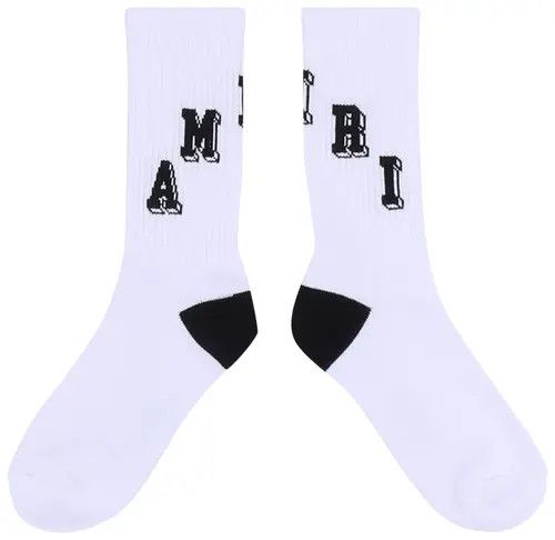 Amiri o1mle1224 Size: 43/44 / Tube Sock in White & Black Size ONE SIZE - 3 Thumbnail