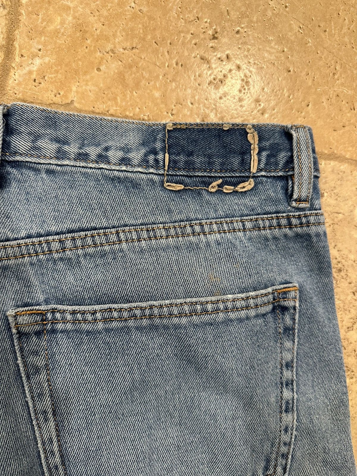 Architect × Vintage Vintage Architect Distressed Stone Paint Denim Blue Jeans Size US 36 / EU 52 - 9 Thumbnail