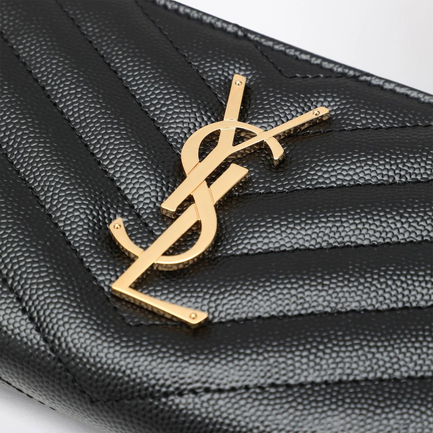 Saint Laurent Paris o1d2blof0526 Size: OS / Cassandre Matelassé Wallet in Black Size ONE SIZE - 4 Thumbnail