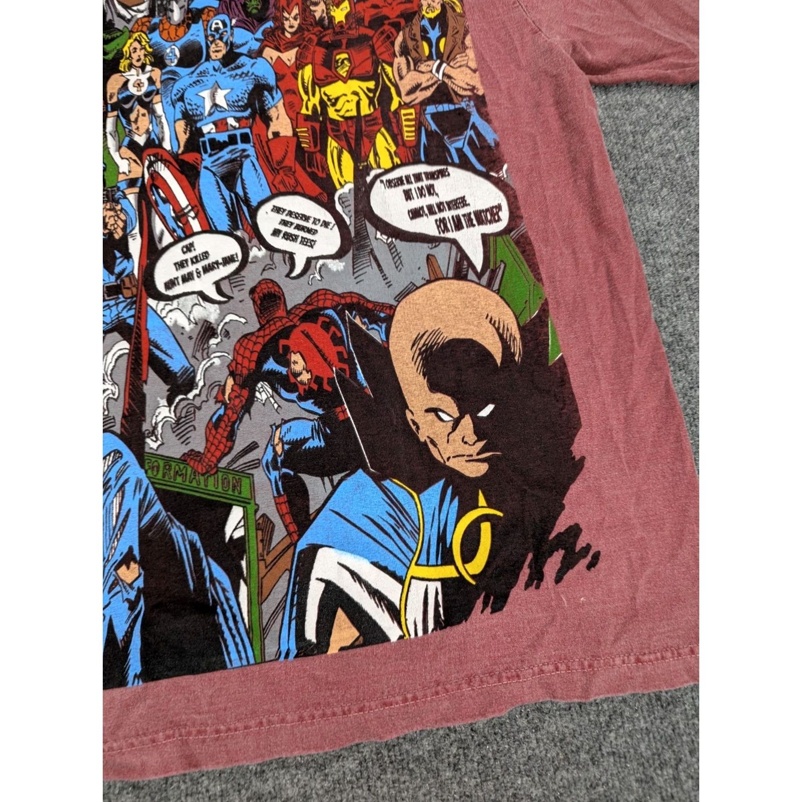 Vintage VINTAGE Marvel Shirt Mens XL Rush Avengers Captain America Spiderman Size Size US XL / EU 56 / 4 - 4 Thumbnail