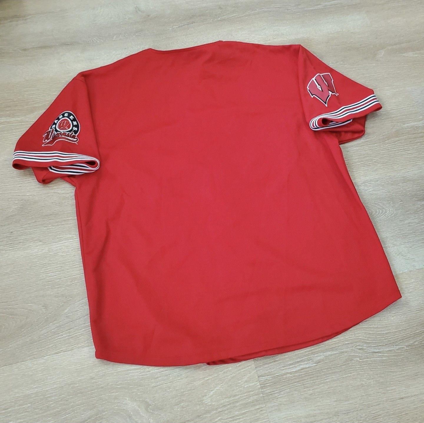 Starter Vtg Wisconsin Badgers Starter Baseball Jersey NCAA Y2K Red Size US L / EU 52-54 / 3 - 7 Thumbnail