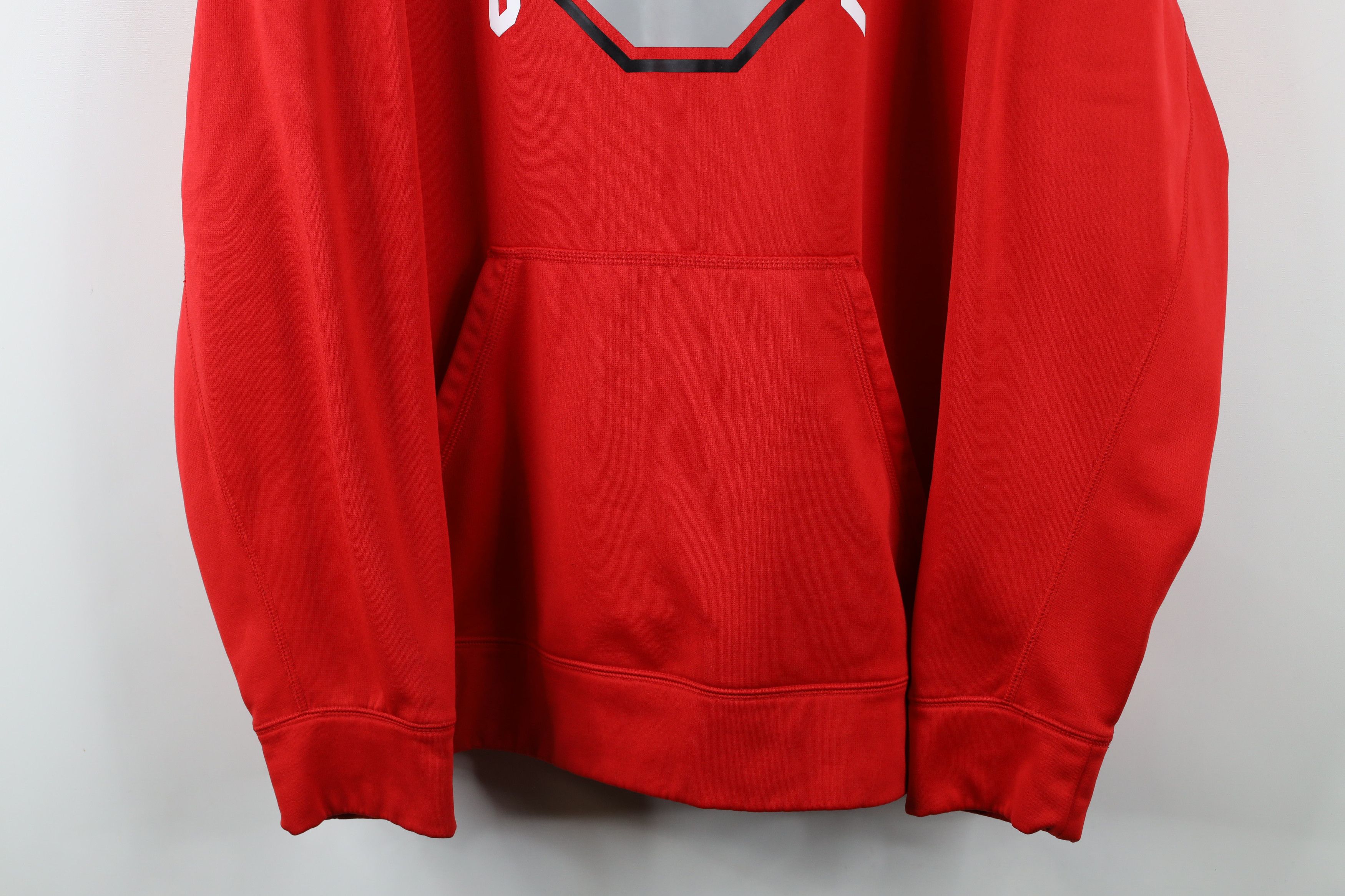 Nike × Vintage Nike Therma Fit Ohio State University Hoodie Sweatshirt Red Size US XXL / EU 58 / 5 - 3 Thumbnail