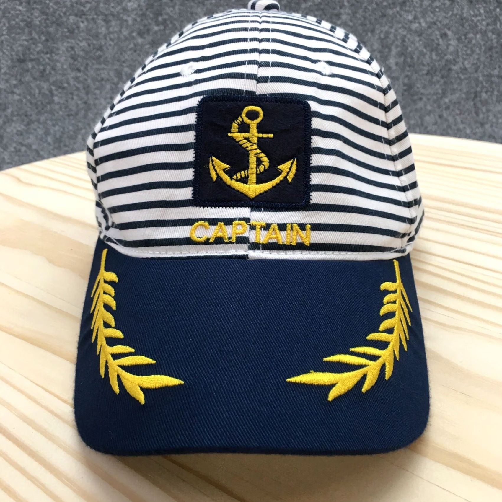 Lucky Brand Lucky Brand Captain Lucky 7 Baseball Cap Womens Blue OS Adjustable Stripe Embroidered Logo Size ONE SIZE - 2 Thumbnail