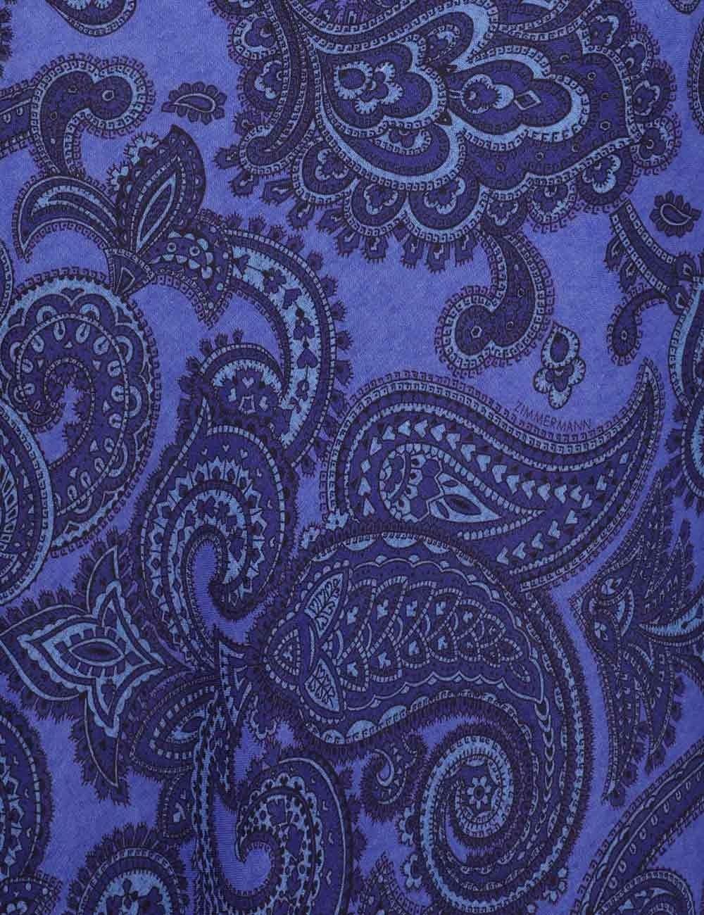 Zimmermann oc11z0525 Ottie Bias Backless Midi Dress in Blue Size M / US 6-8 / IT 42-44 - 6 Thumbnail