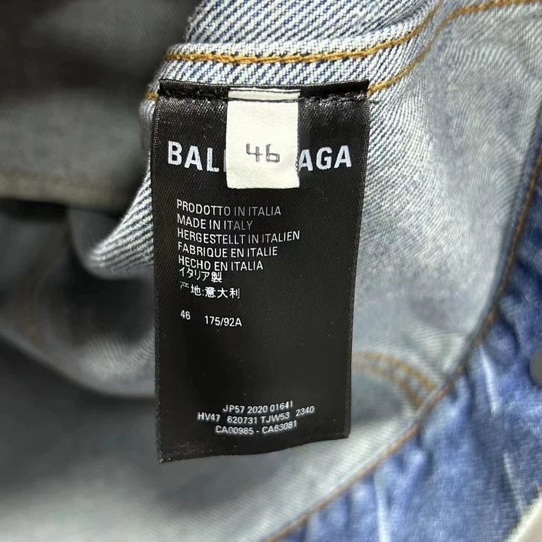 Balenciaga Balenciaga Balenciaga Logo Denim Jacket in Blue-2506 Size US L / EU 52-54 / 3 - 5 Thumbnail