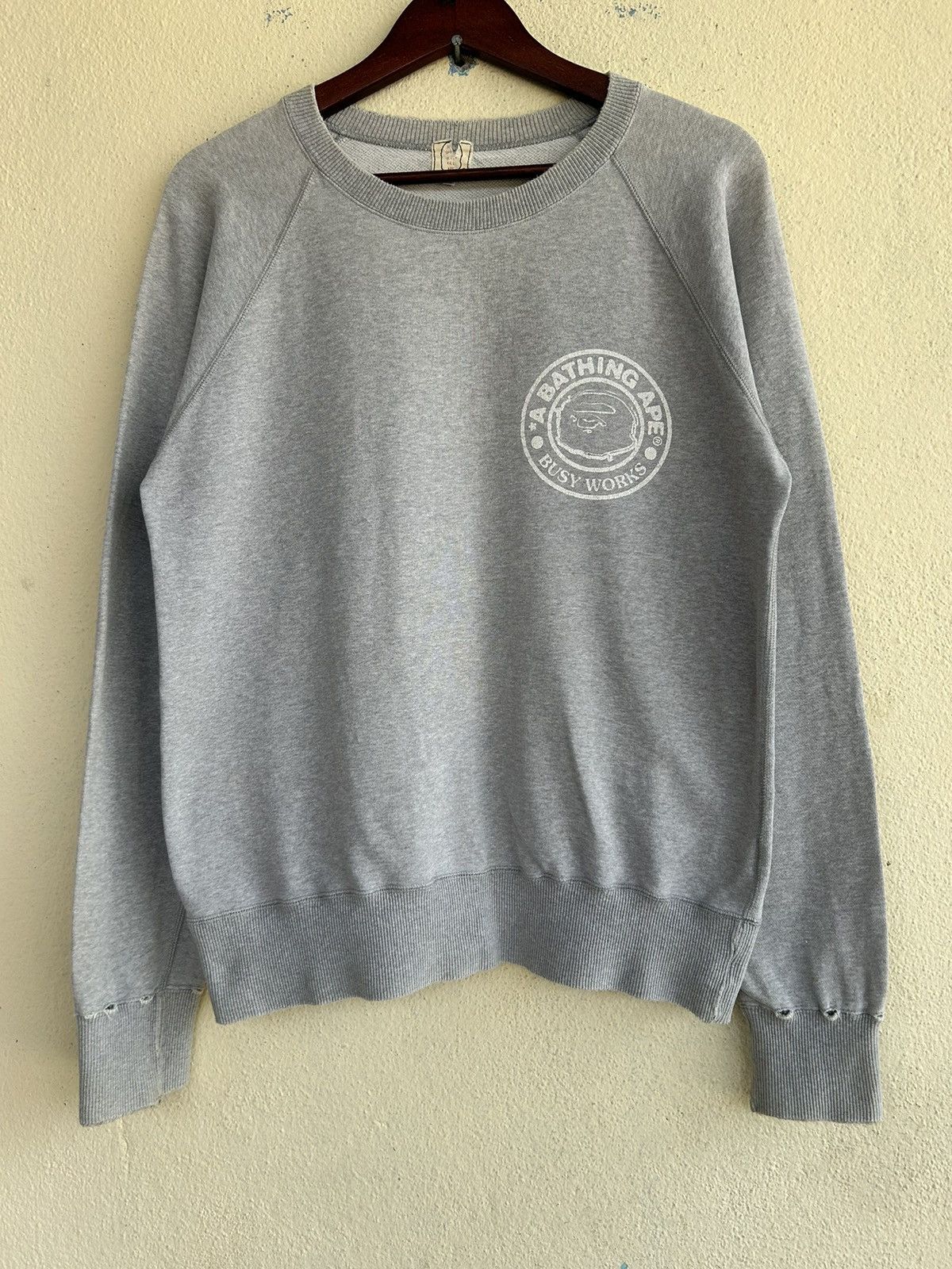 Bape A Bathing Ape Busy Works Crewneck Sweatshirt Size US M / EU 48-50 / 2 - 2 Thumbnail