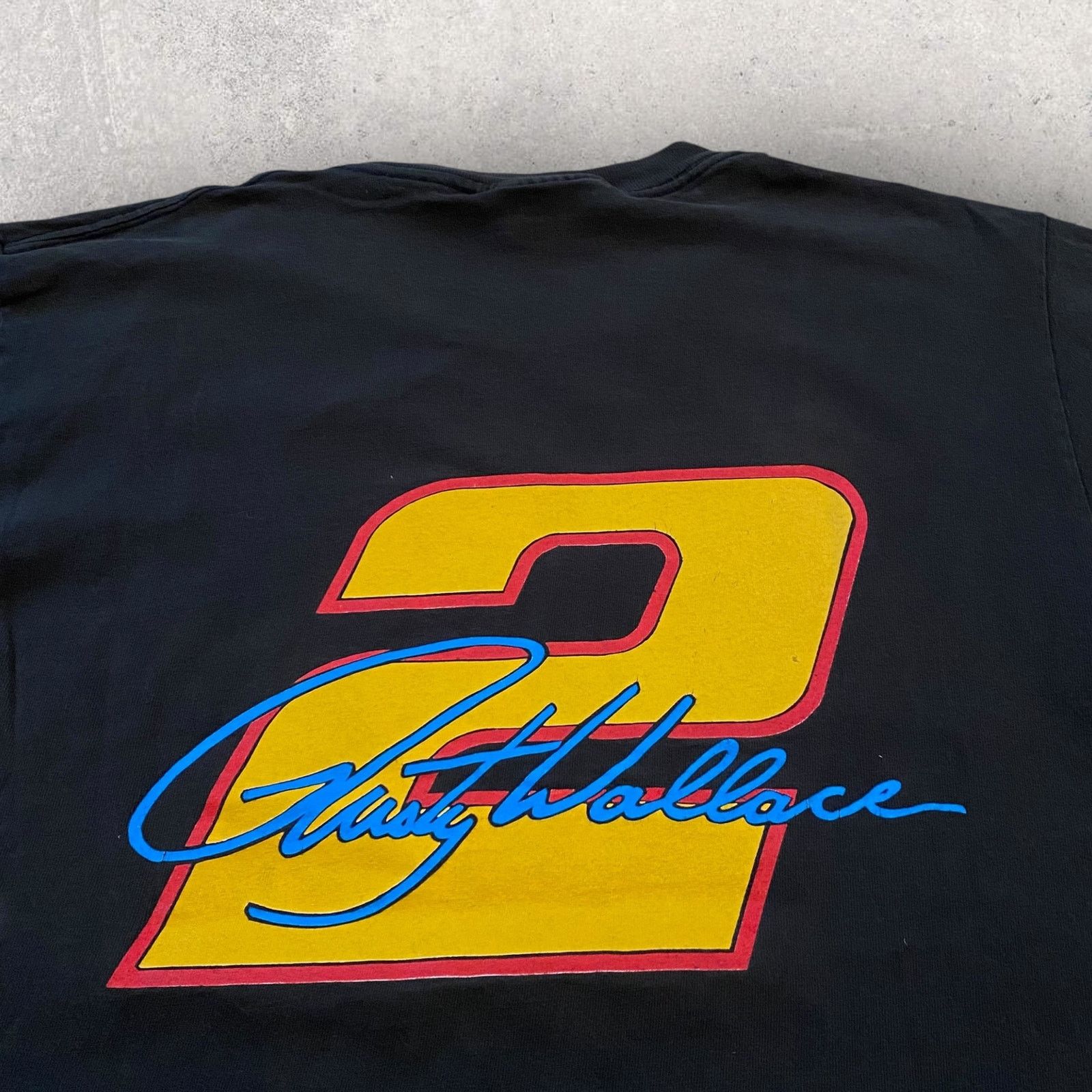 NASCAR × Vintage Vintage 90s Rusty Wallace Miller Draft Beer Racing T Shirt Size US L / EU 52-54 / 3 - 5 Thumbnail