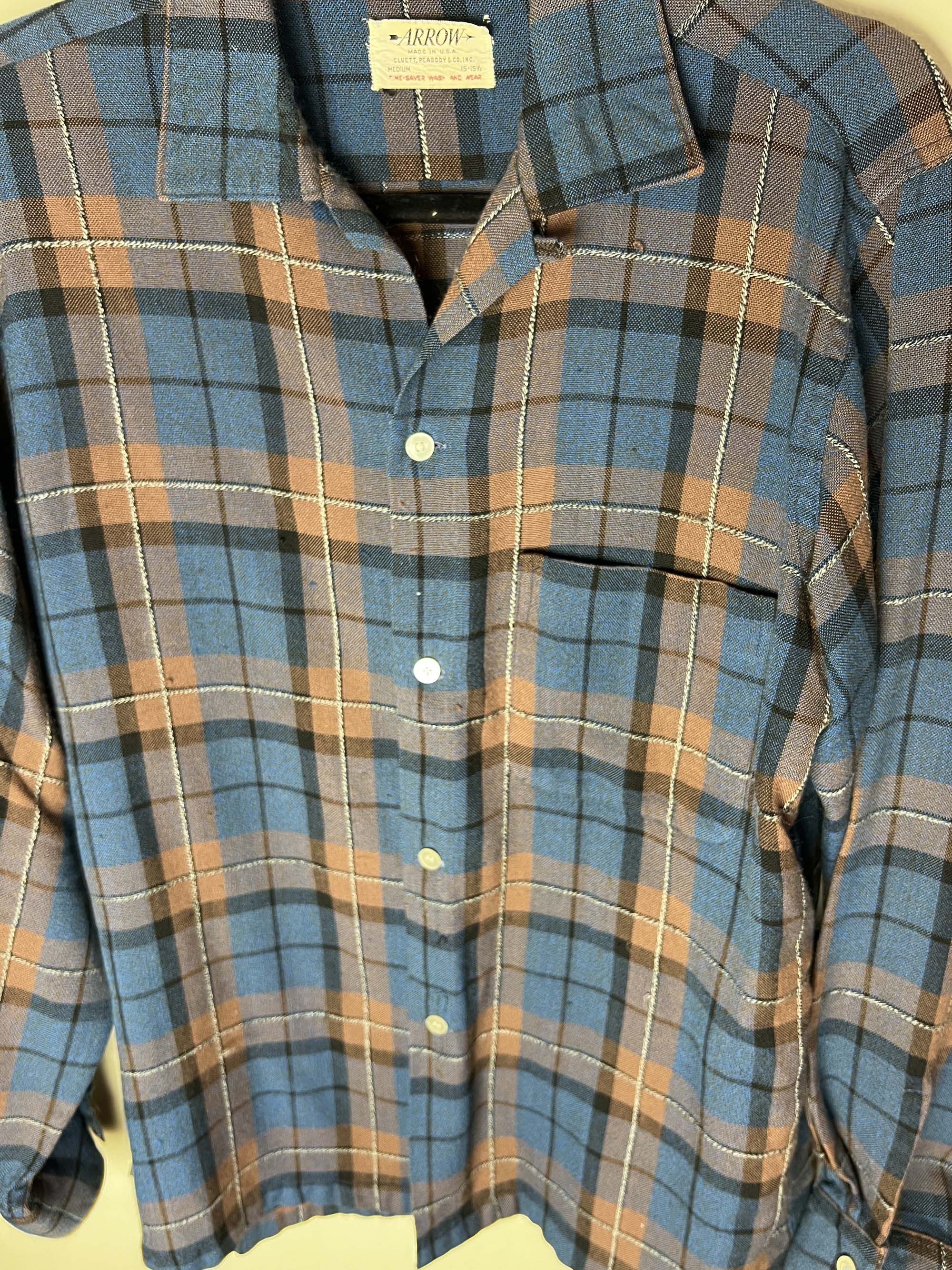 Arrow Vintage 1950's-1960's Arrow Time-Saver Wash and Wear Shirt Size US M / EU 48-50 / 2 - 3 Thumbnail