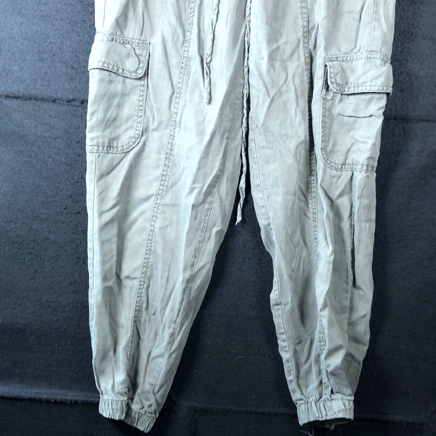 Vintage Knox Rose Pants Womens Green Pull On Jogger Elastic Waist XS Size 29" - 3 Thumbnail