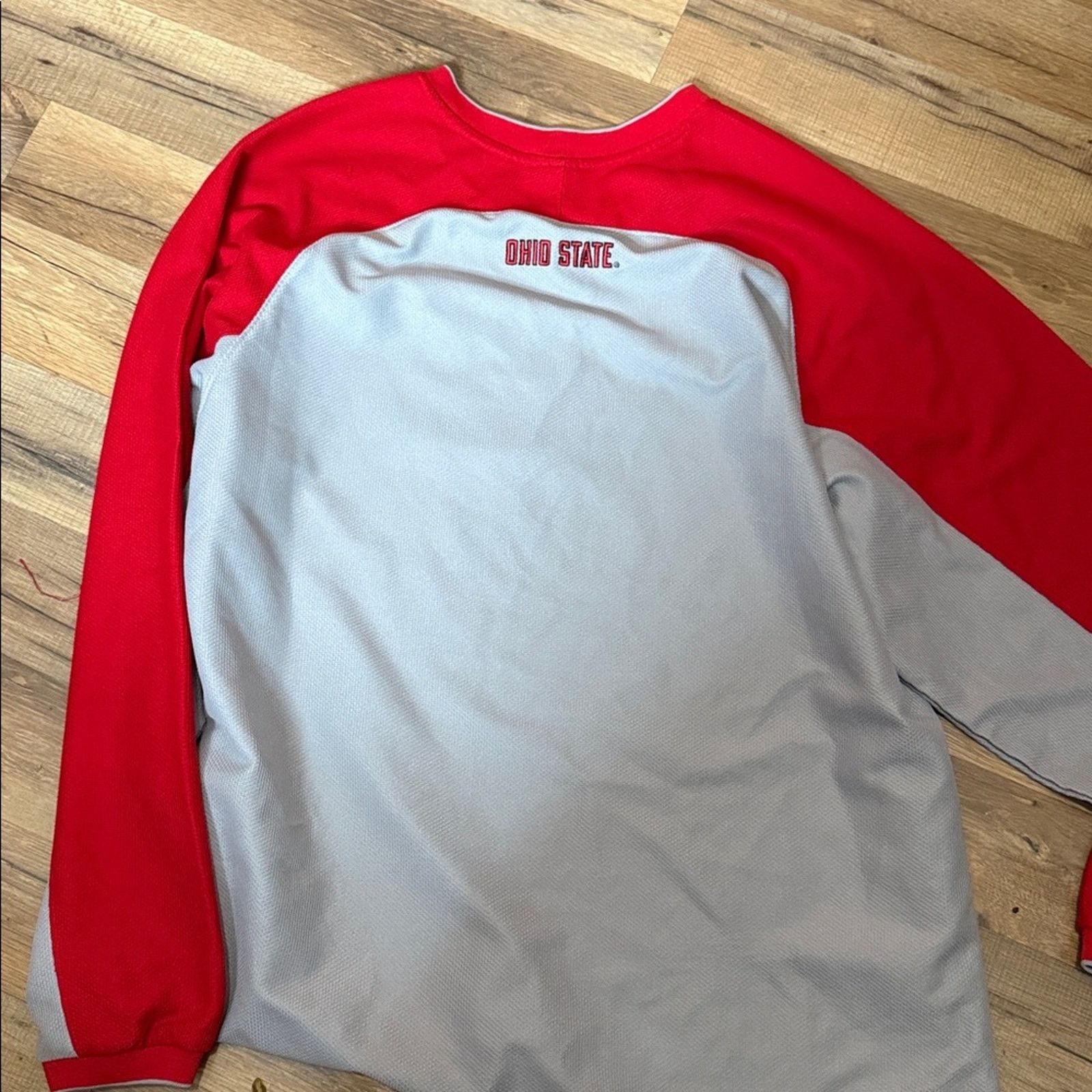 Nike 90s Nike Team Ohio State Center Swoosh Long Sleeve Size US XL / EU 56 / 4 - 4 Thumbnail