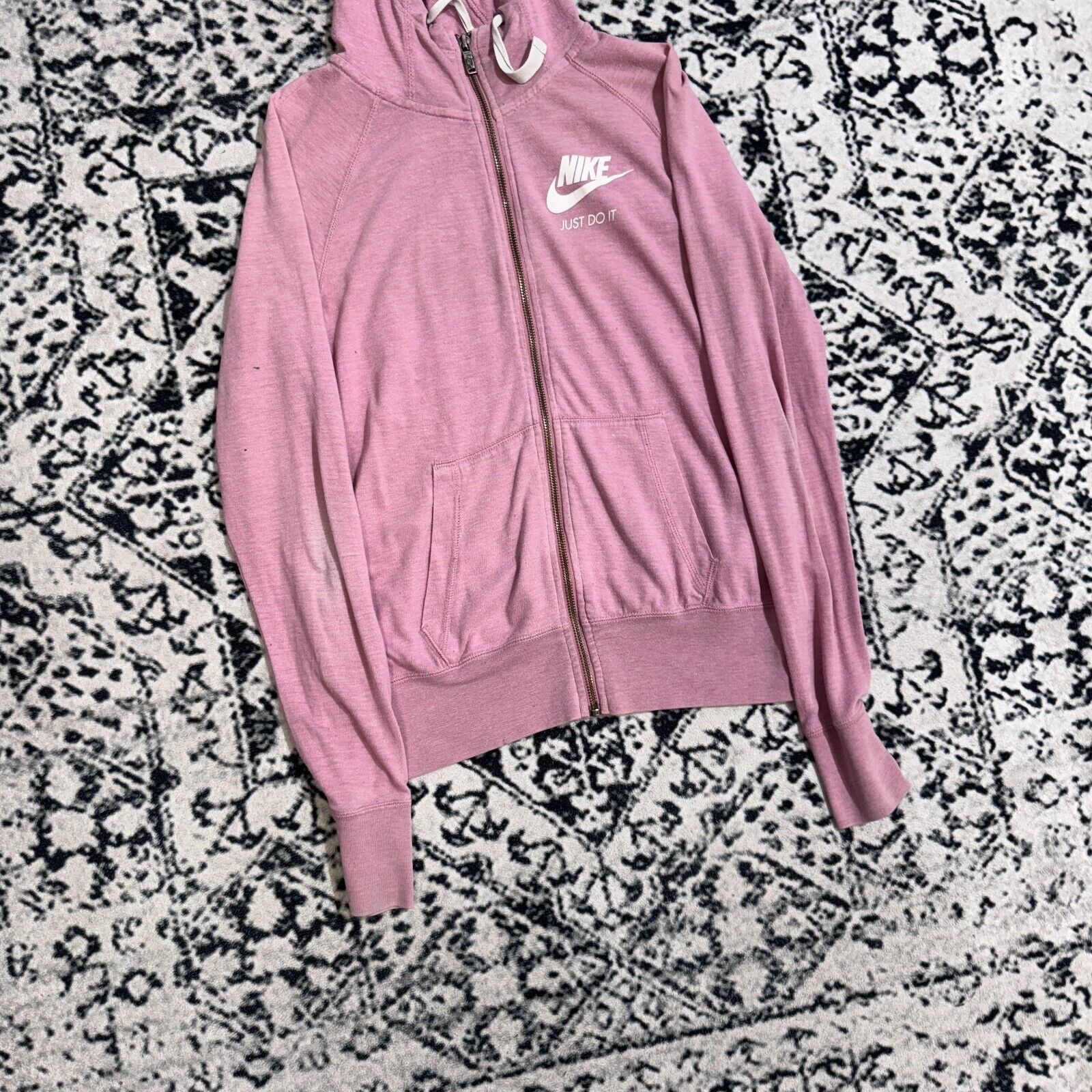 Nike × Vintage Nike Powder Pink Cotton Hoodie Zip Size S Tech Fleece Sport Size US S / EU 44-46 / 1 - 4 Thumbnail