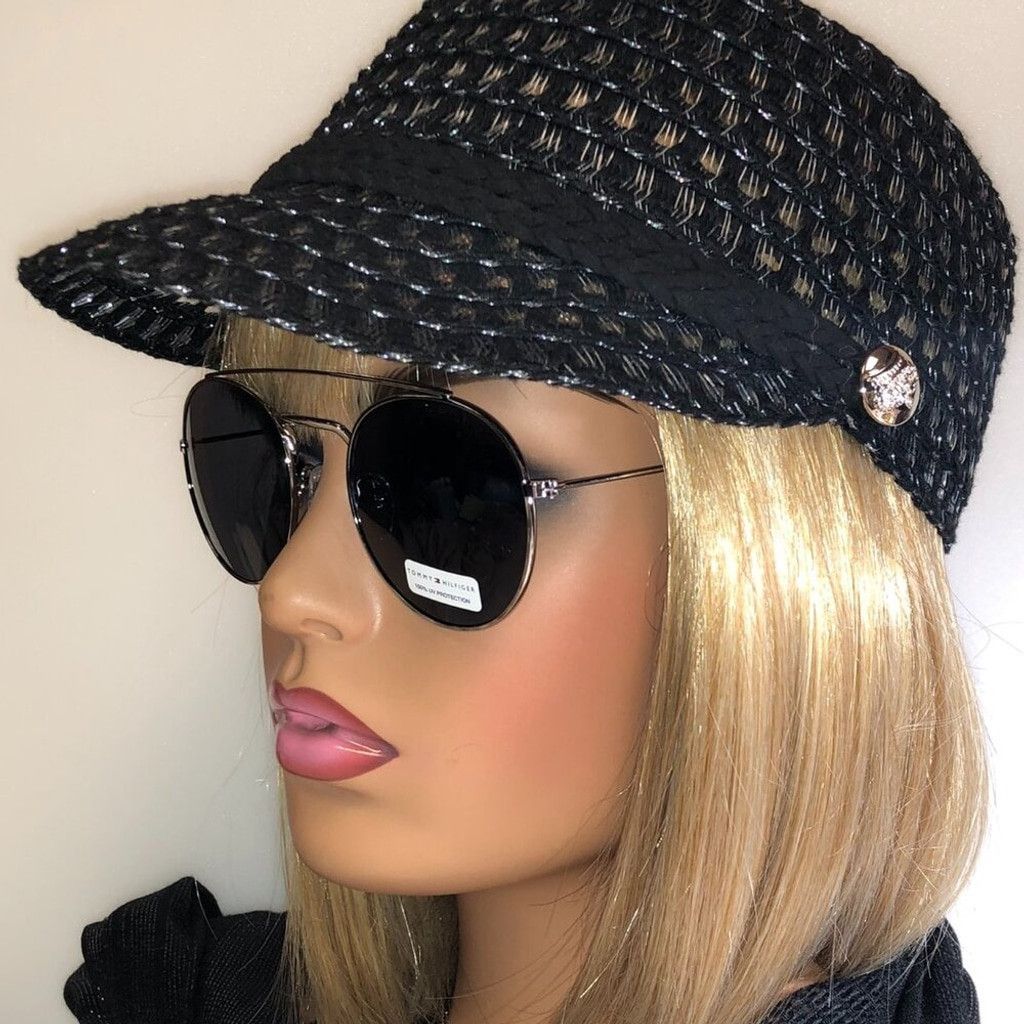 Tommy Hilfiger Tommy Hilfiger Silver & Black Round Aviator Sunglasses Size ONE SIZE - 2 Thumbnail