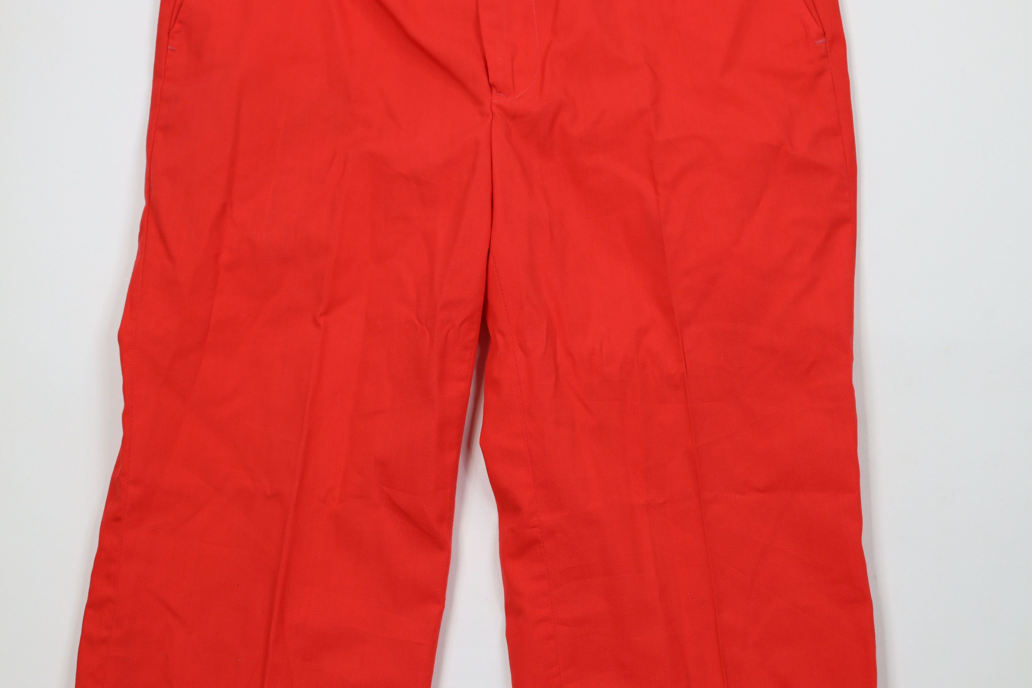 Vintage Vintage 70s Streetwear Flared Wide Leg Chino Pants Red USA Size US 36 / EU 52 - 3 Thumbnail