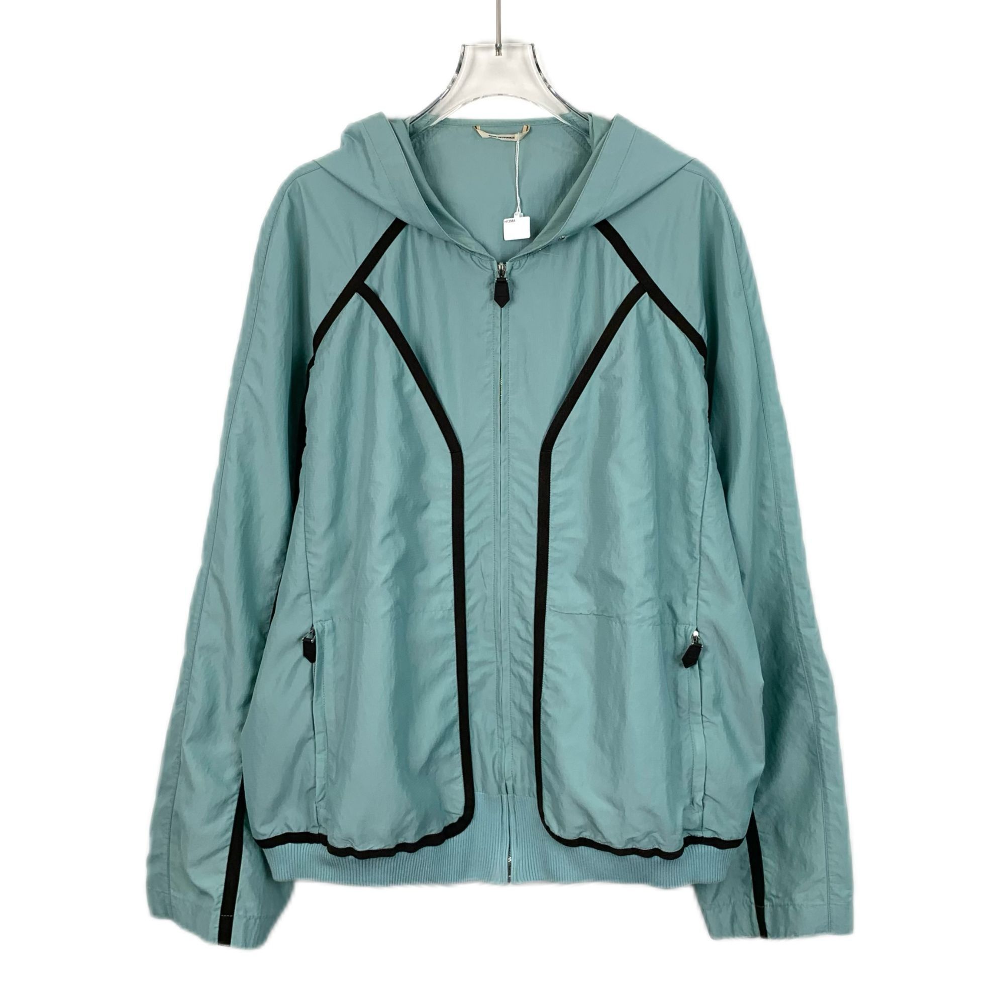 Hermes Hermès Light Blue Hooded Jacket With Black Geometric Lines & Size US M / EU 48-50 / 2 - 1 Thumbnail