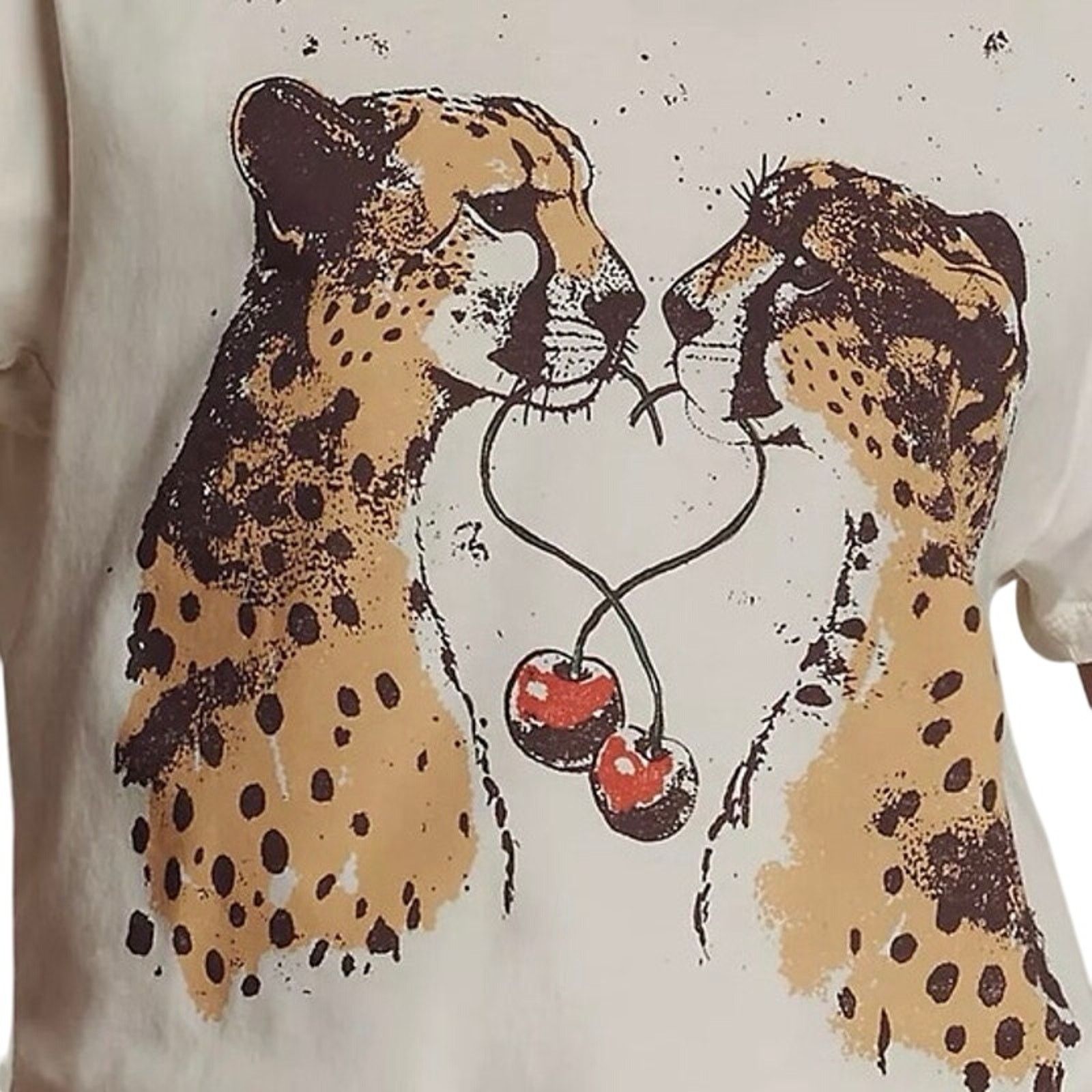 Anthropologie LETLUV for Anthropologie Cheetah Graphic Tee, Size XXS Size XXS / US 00 / IT 34 - 2 Thumbnail