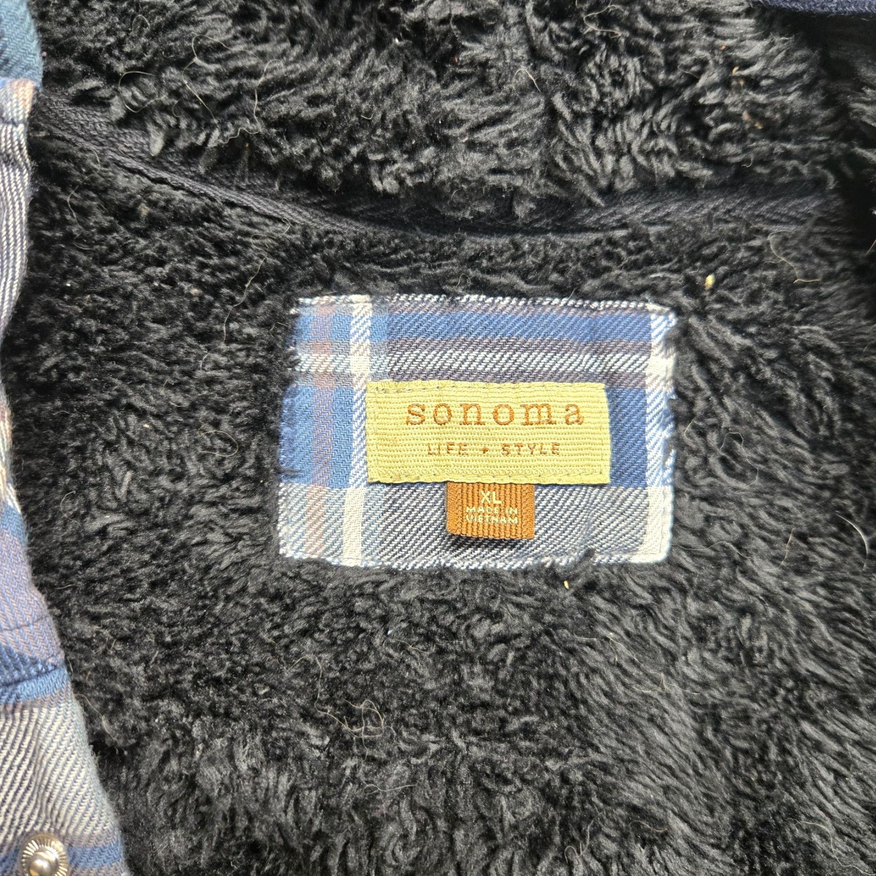 Vintage Sonoma Southwestern Blue Plaid Chore Jacket Over Shirt Snap Button Up Men's XL Size US XL / EU 56 / 4 - 3 Thumbnail