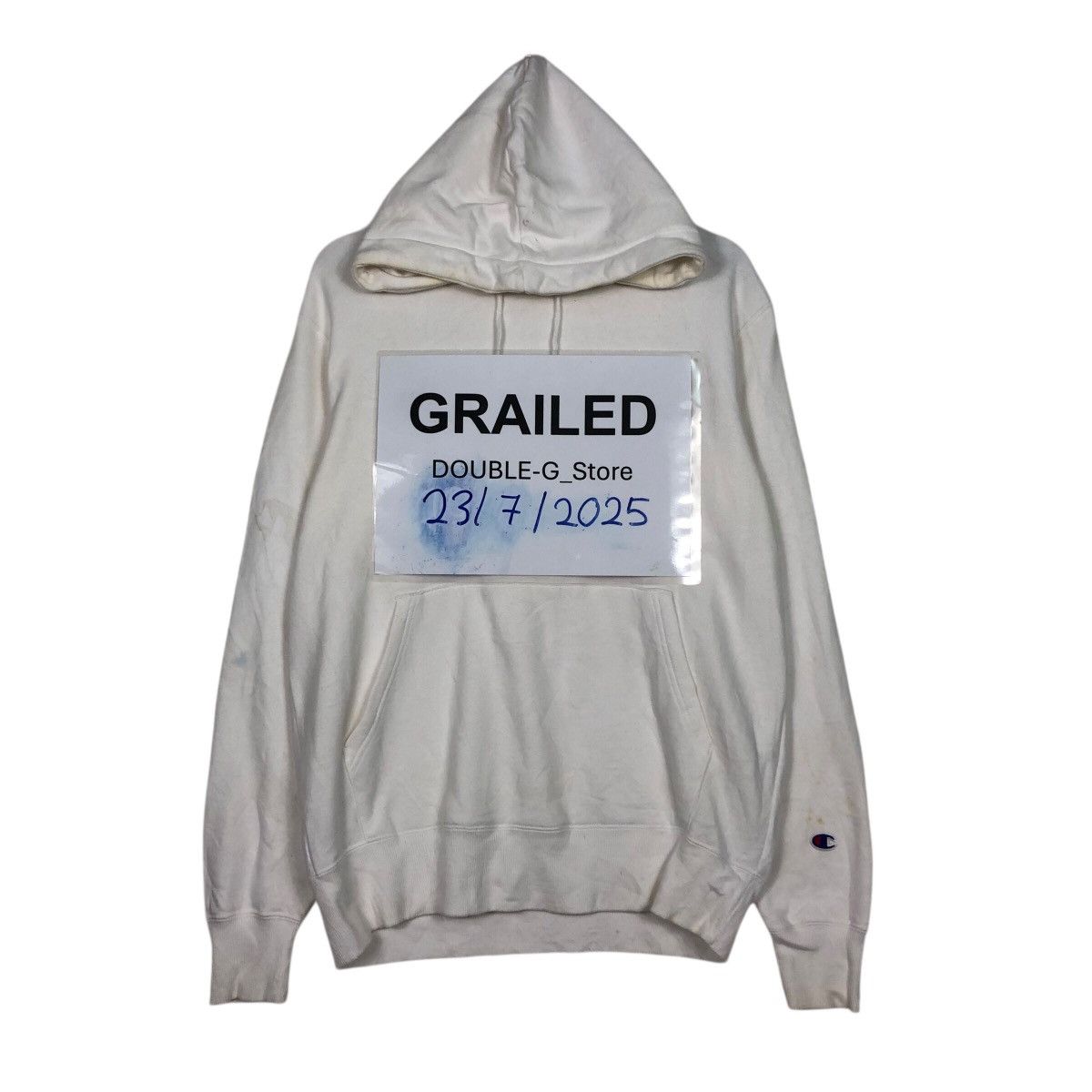 Japanese Brand 📌Vintage Champion Hoodie Pull Over Big Logo Design Size US L / EU 52-54 / 3 - 1 Thumbnail