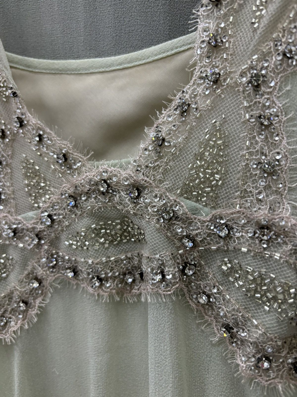 Other Ciffon crystal embroidery top Size L / US 10 / IT 46 - 3 Thumbnail