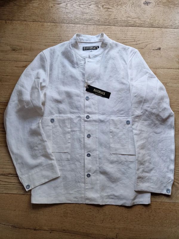 image of Haversack Linen Summer Jacket in White, Men's (Size Medium)