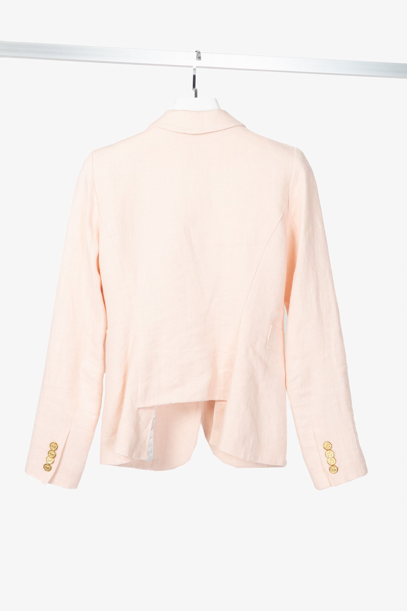 SMYTHE Smythe Classic Duchess Linen Single-Breasted Blazer Size M / US 6-8 / IT 42-44 - 2 Thumbnail