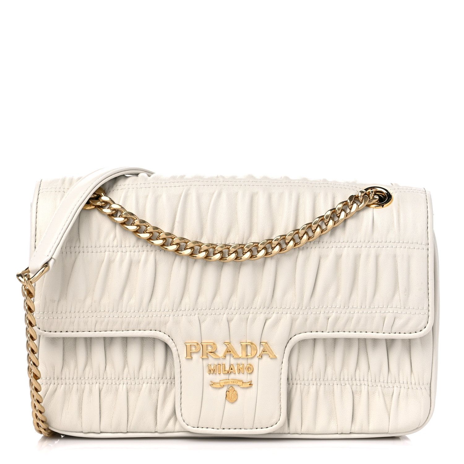 Prada o1la1rc1a0724 Size: OS / Gaufre Bag in White Size ONE SIZE - 1 Thumbnail