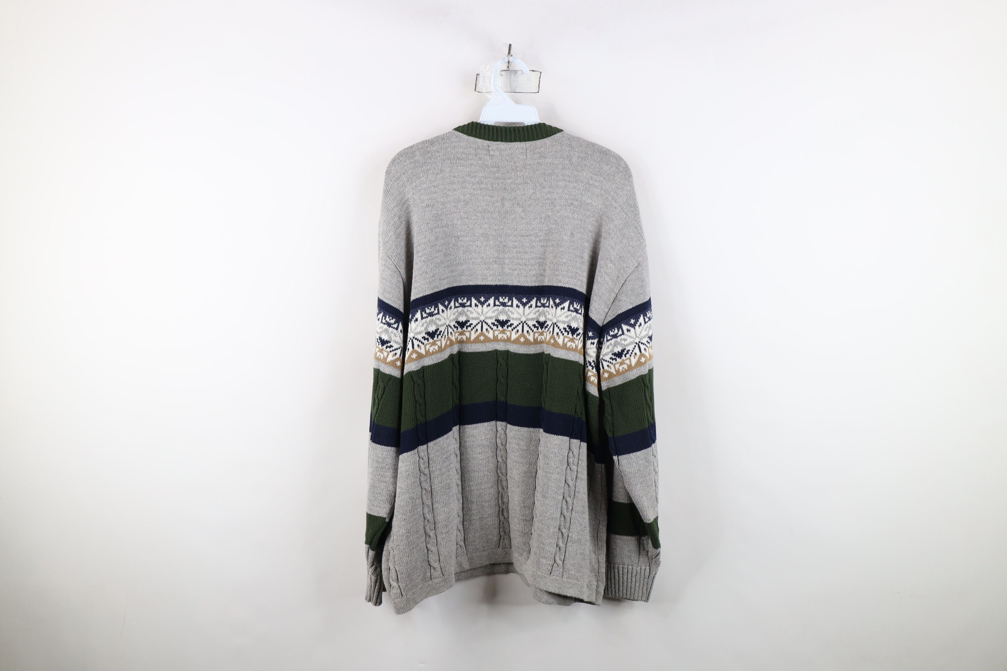 Ralph Lauren Vintage 90s Chaps Ralph Lauren Block Cable Knit Sweater Size US L / EU 52-54 / 3 - 9 Thumbnail