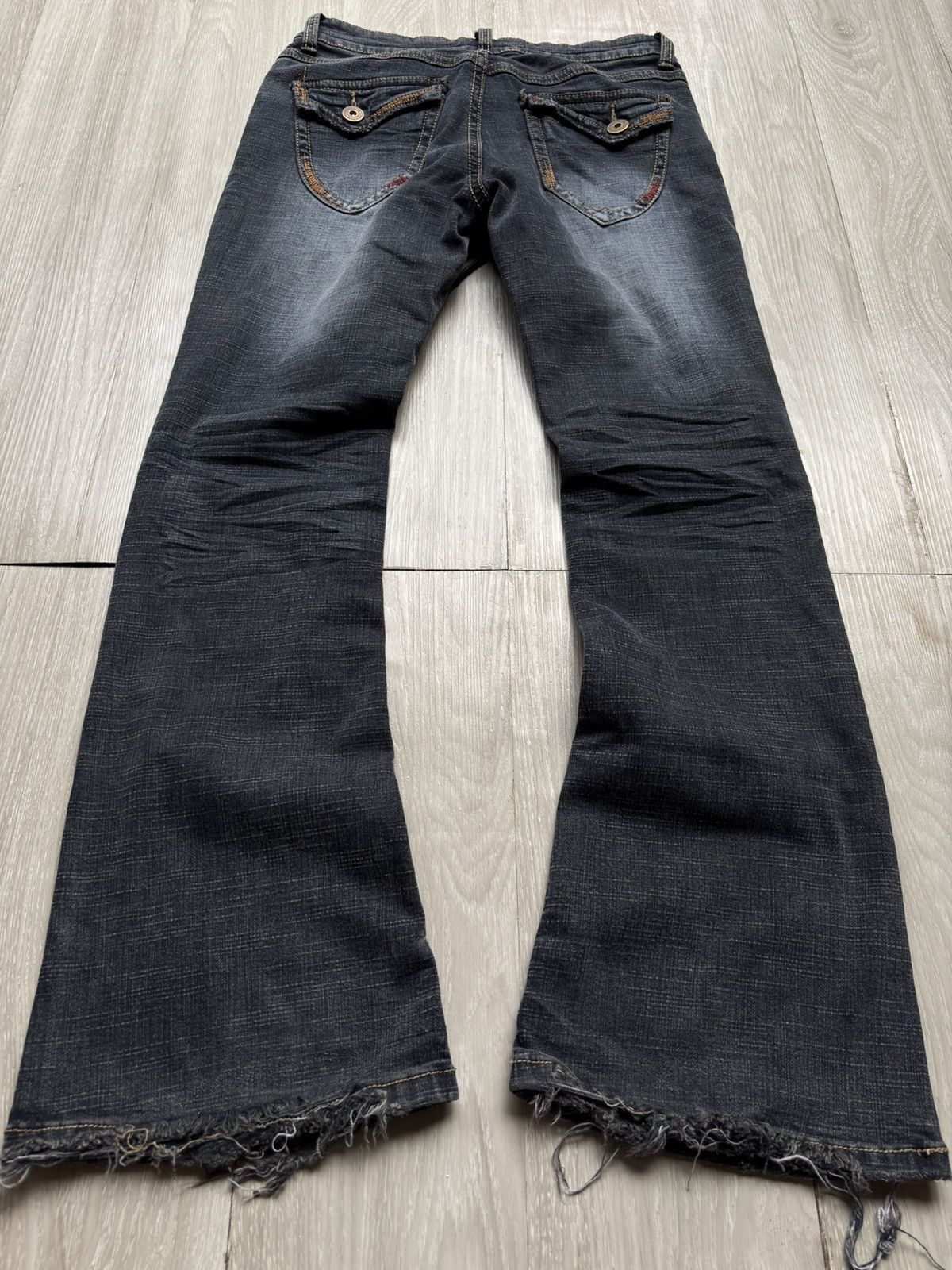Japanese Brand VERTGARMENTS lace up flare jeans Size US 27 - 5 Thumbnail
