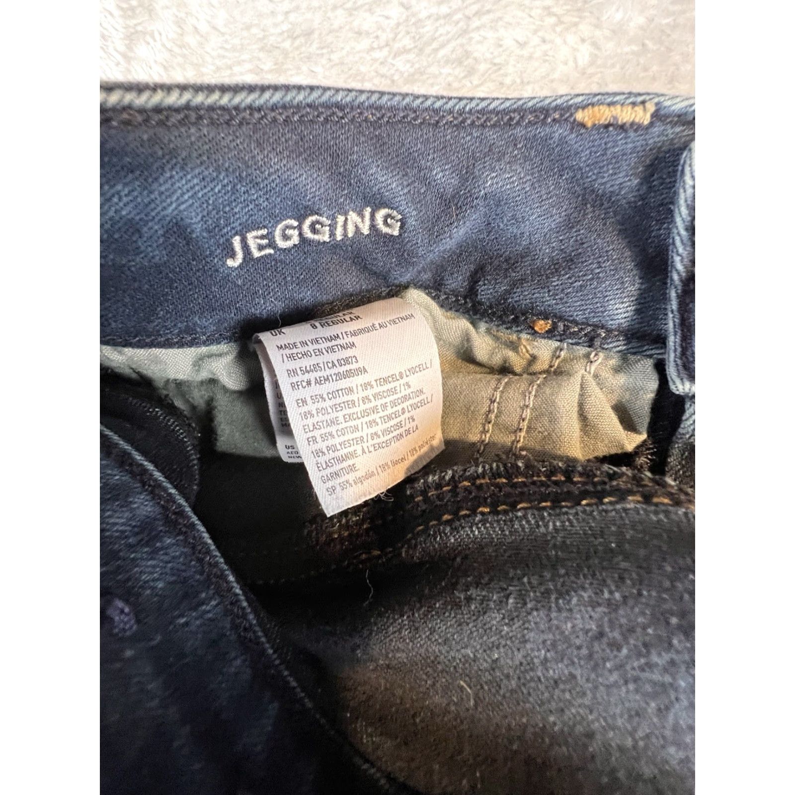 American Eagle Outfitters American Eagle Outfitters Jegging Jeans Distressed Blue Super Stretch Womens Size 4 28x28 Size 28" / US 6 / IT 42 - 7 Thumbnail