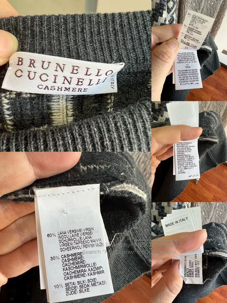 Brunello Cucinelli Brunello Cucinelli Fully Sequin Diamond Pattern Sweater Size M / US 6-8 / IT 42-44 - 5 Thumbnail