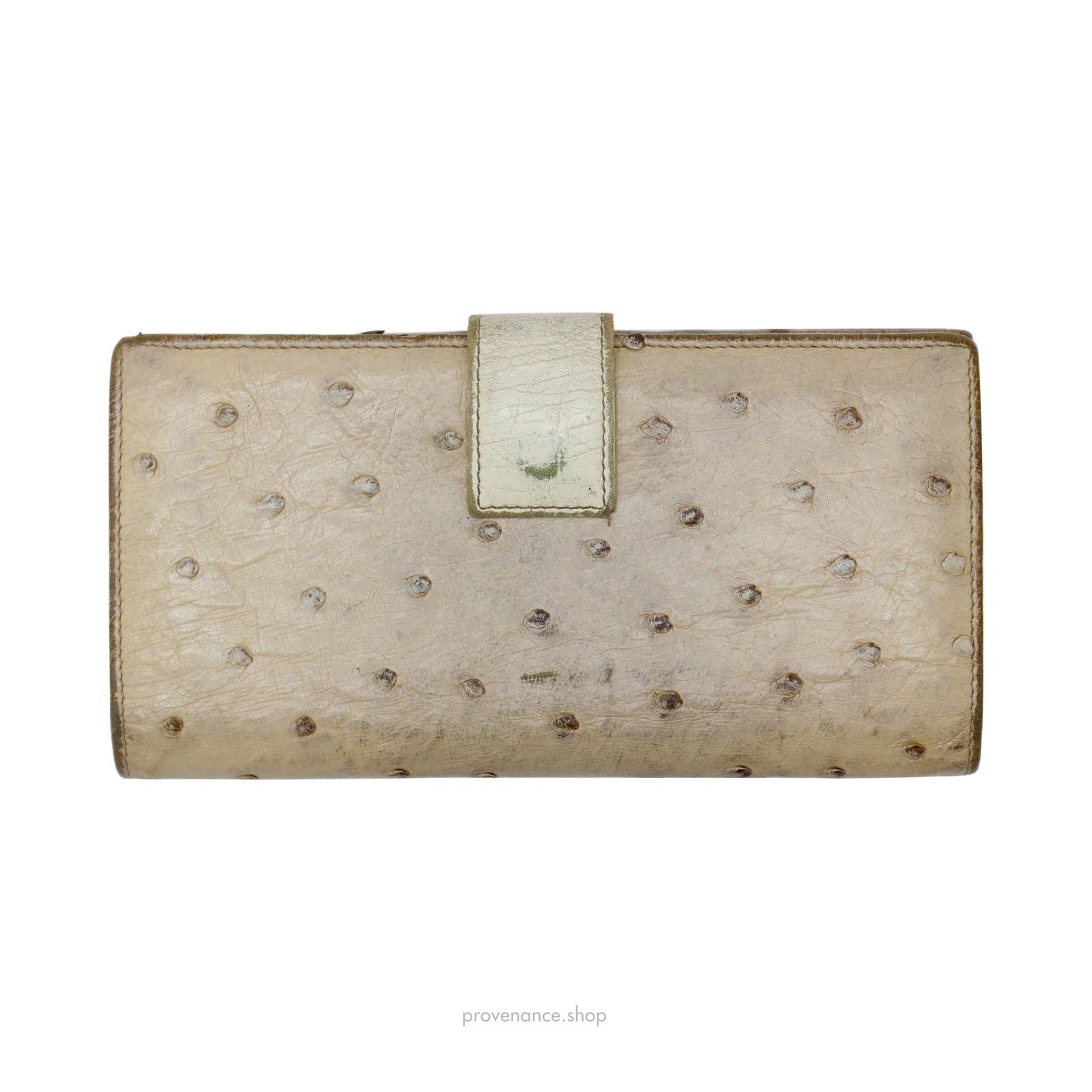 Gucci 🔴 Gucci Horsebit Long Wallet - Ivory Ostrich Leather Size ONE SIZE - 2 Thumbnail