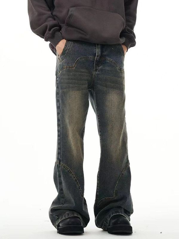 Japanese Brand American distressed deconstructed split casual flared jeans Size US 32 / EU 48 - 2 Thumbnail