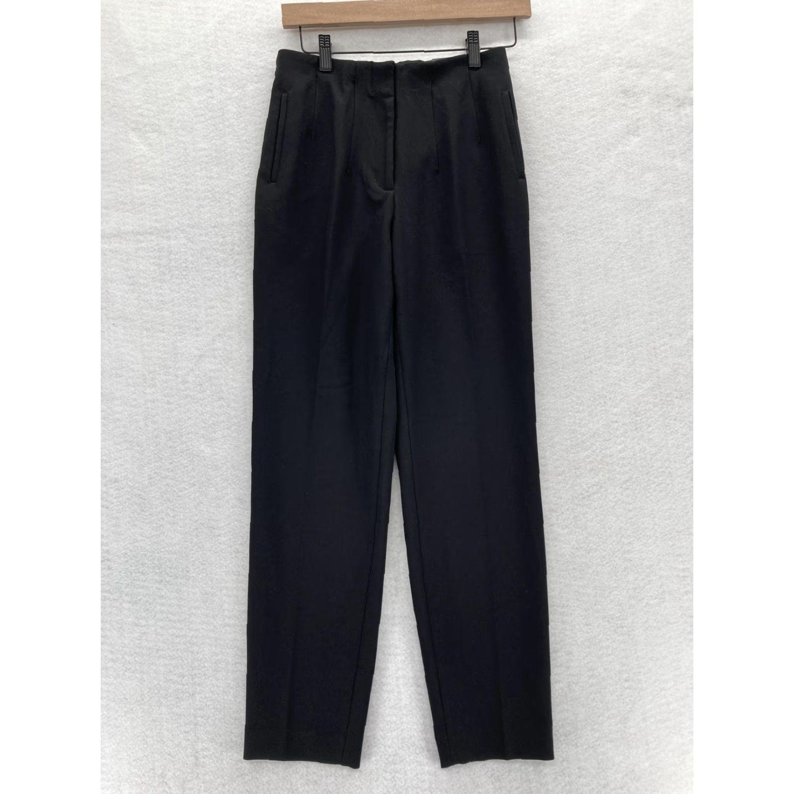 Express VINTAGE? No. Express Pants Womens XS Black Ankle High Rise Stretch Slim Work Office Career Size 26" / US 2 / IT 38 - 2 Thumbnail