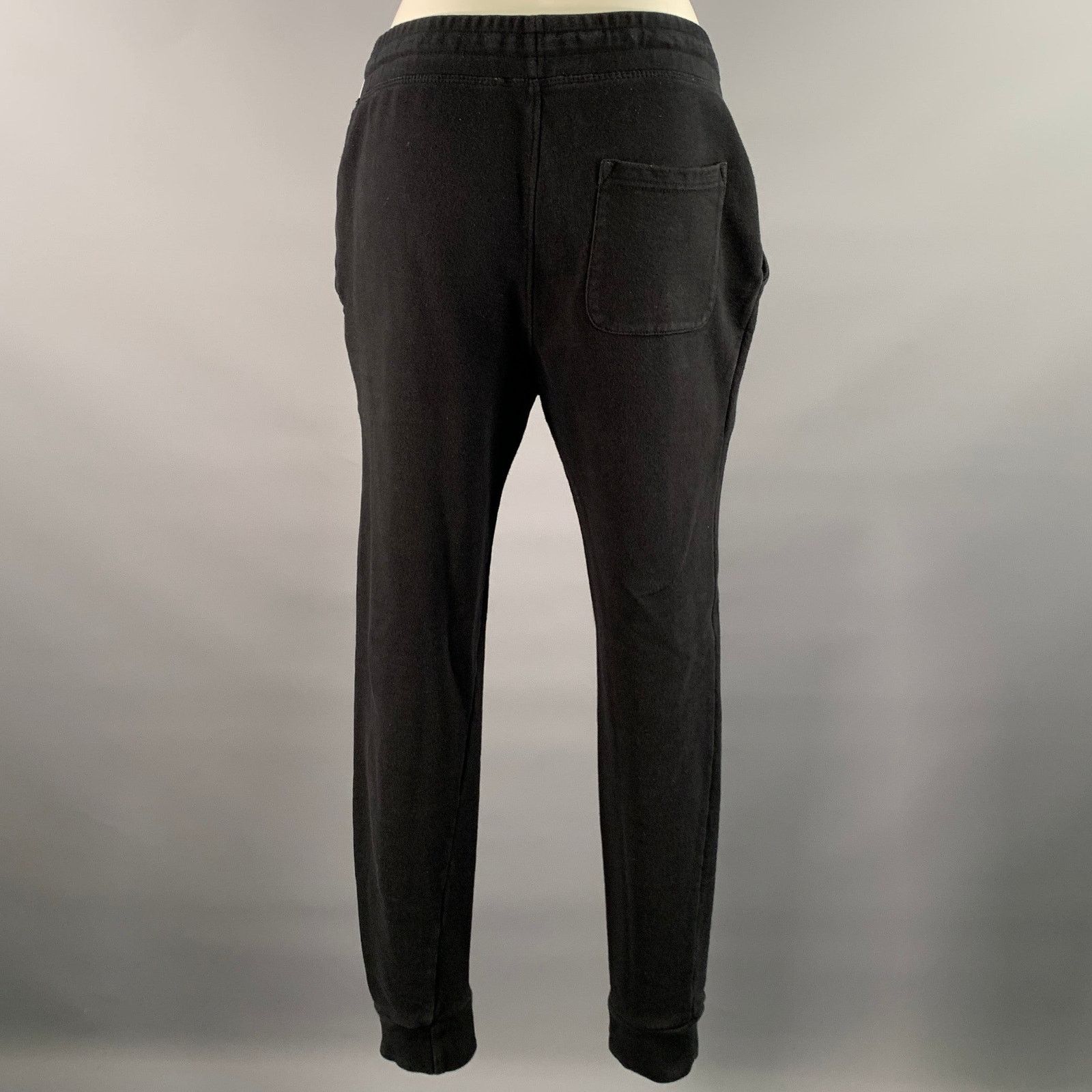 Balmain BALMAIN Size M Black Cotton Solid Joggers Casual Pants Size US 31 - 3 Thumbnail