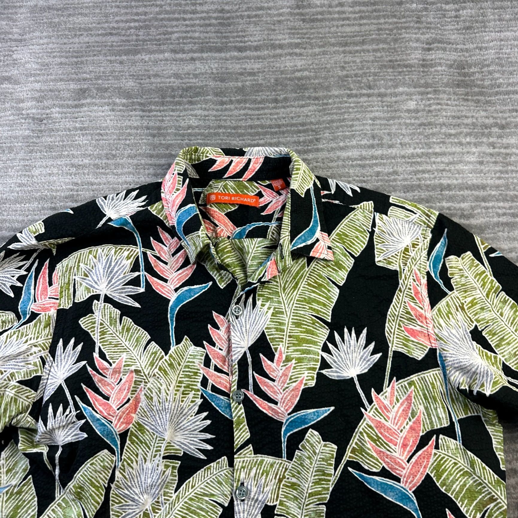 Tori Richard Tori Richard Shirt Mens Small Black Geometric Seersucker Button-Up Short Sleeve Casual Hawaiian Vintage: No Size US S / EU 44-46 / 1 - 3 Thumbnail