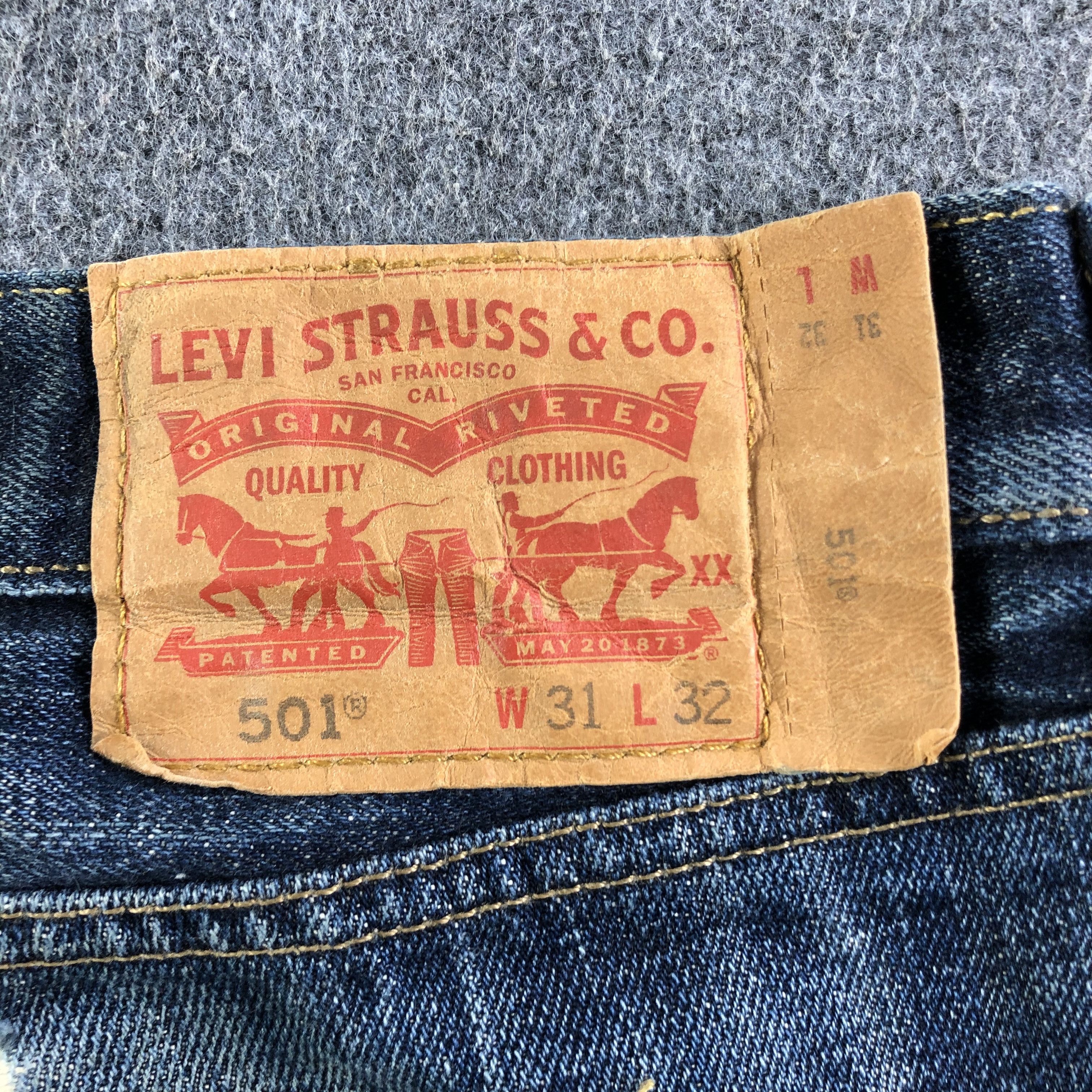 Levi's Vintage Blue Wash Levis 501 Jeans-J3471 Size US 33 - 5 Thumbnail