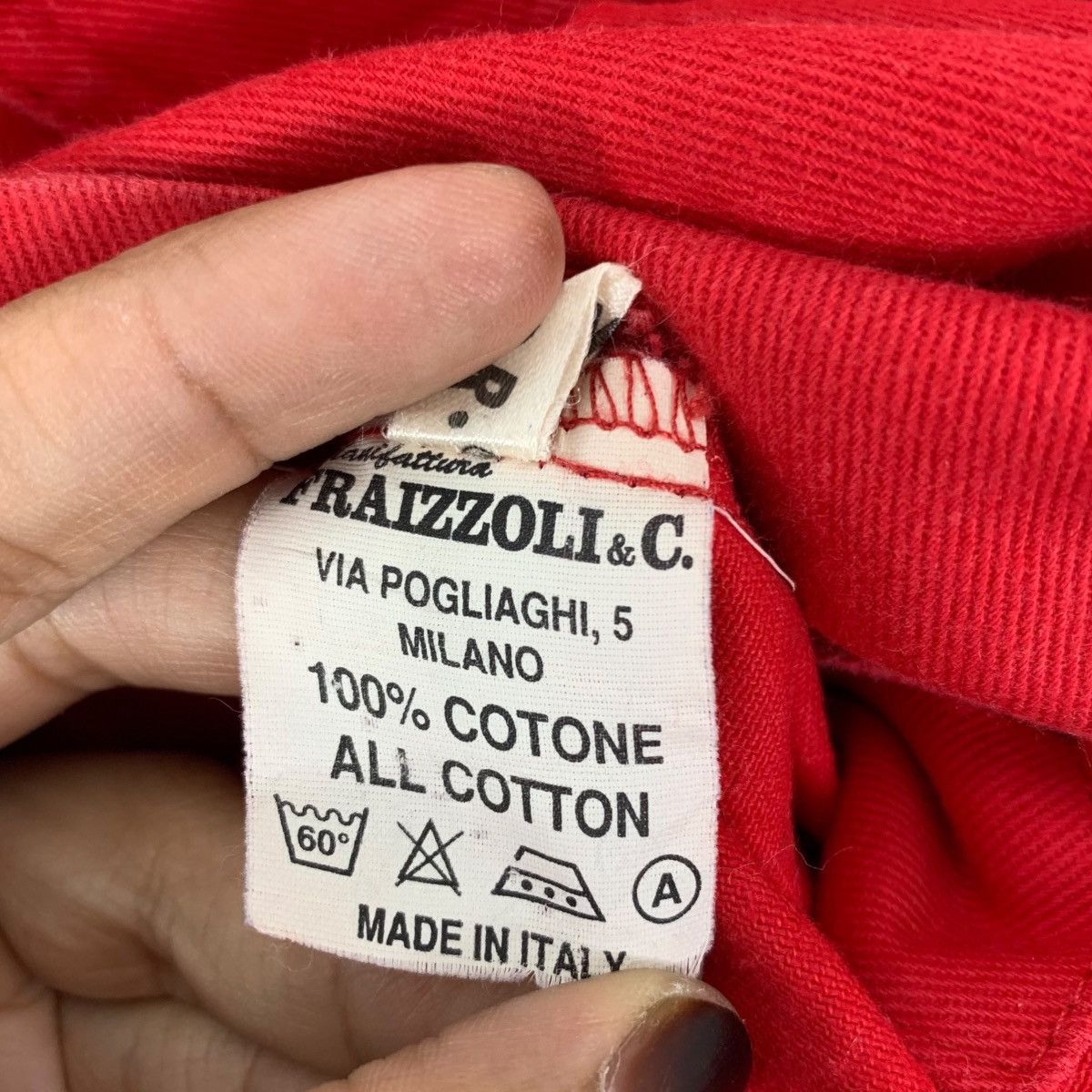 Vintage Vintage 80s FRAIZZOLI & Co Milano Italia Red Coat Jacket Size S / US 4 / IT 40 - 4 Thumbnail
