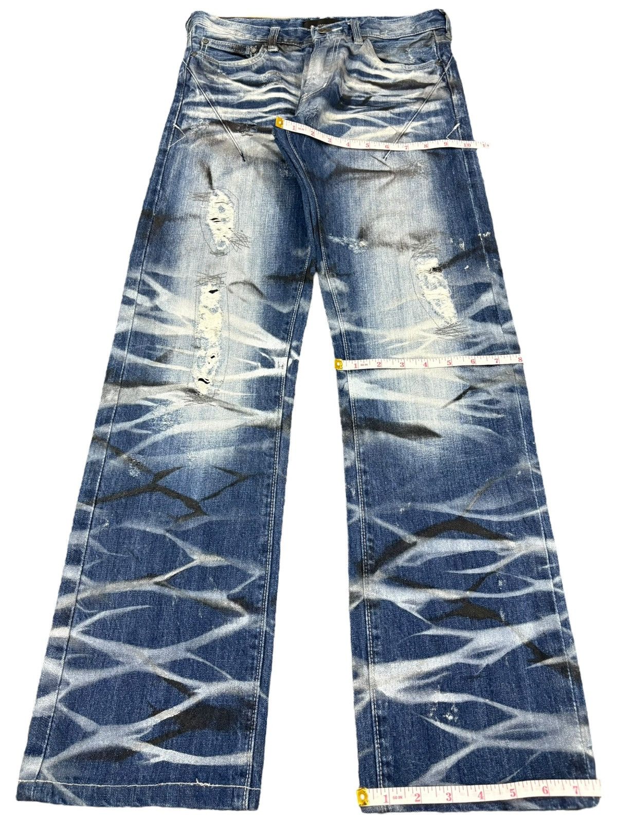 Japanese Brand Vintage Japanese Brand Paint Distress Jeans Like Numbernine Size US 28 / EU 44 - 14 Thumbnail