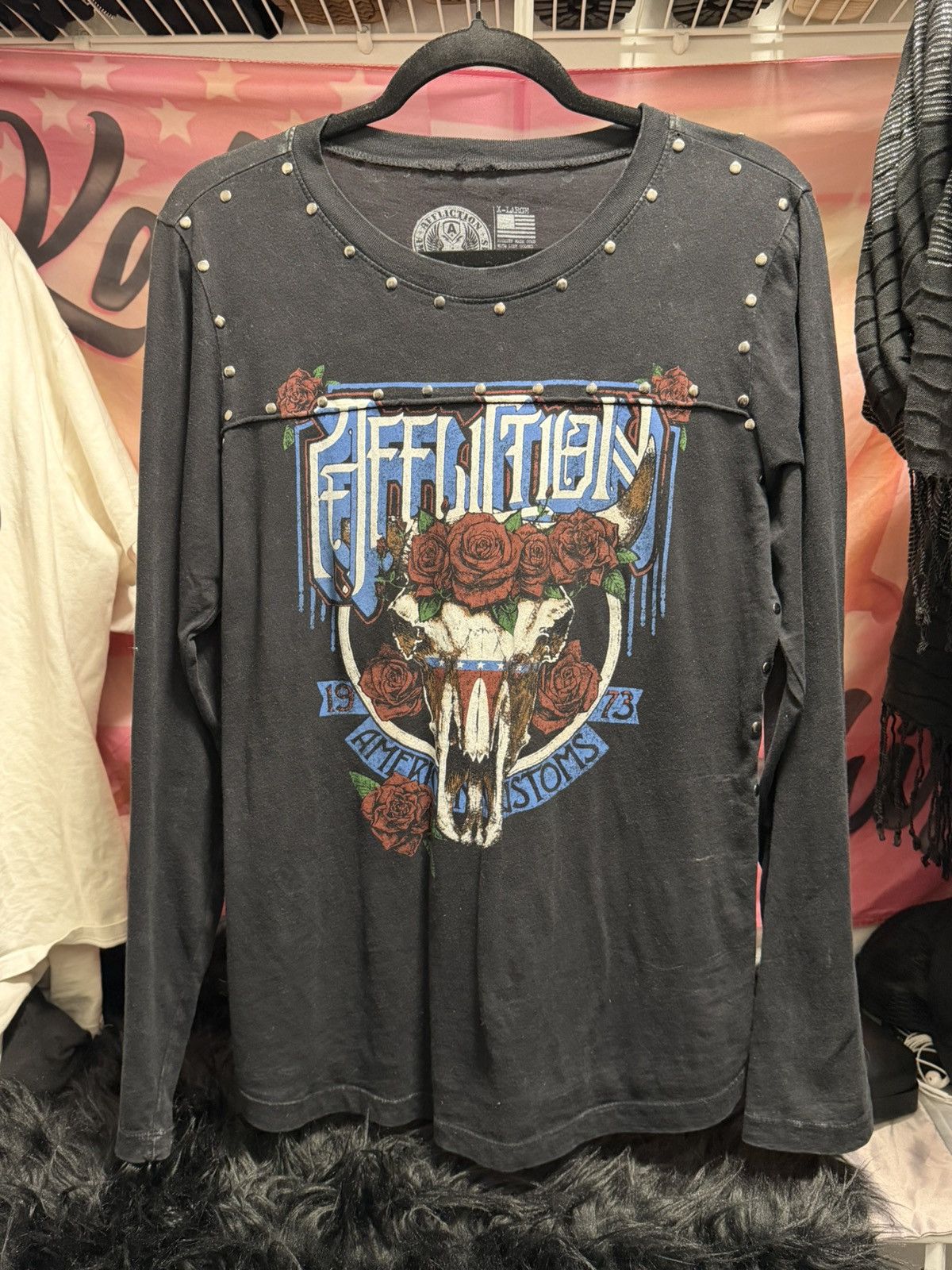 Affliction Affliction Studded Long Sleeve Tee Size US L / EU 52-54 / 3 - 1 Thumbnail