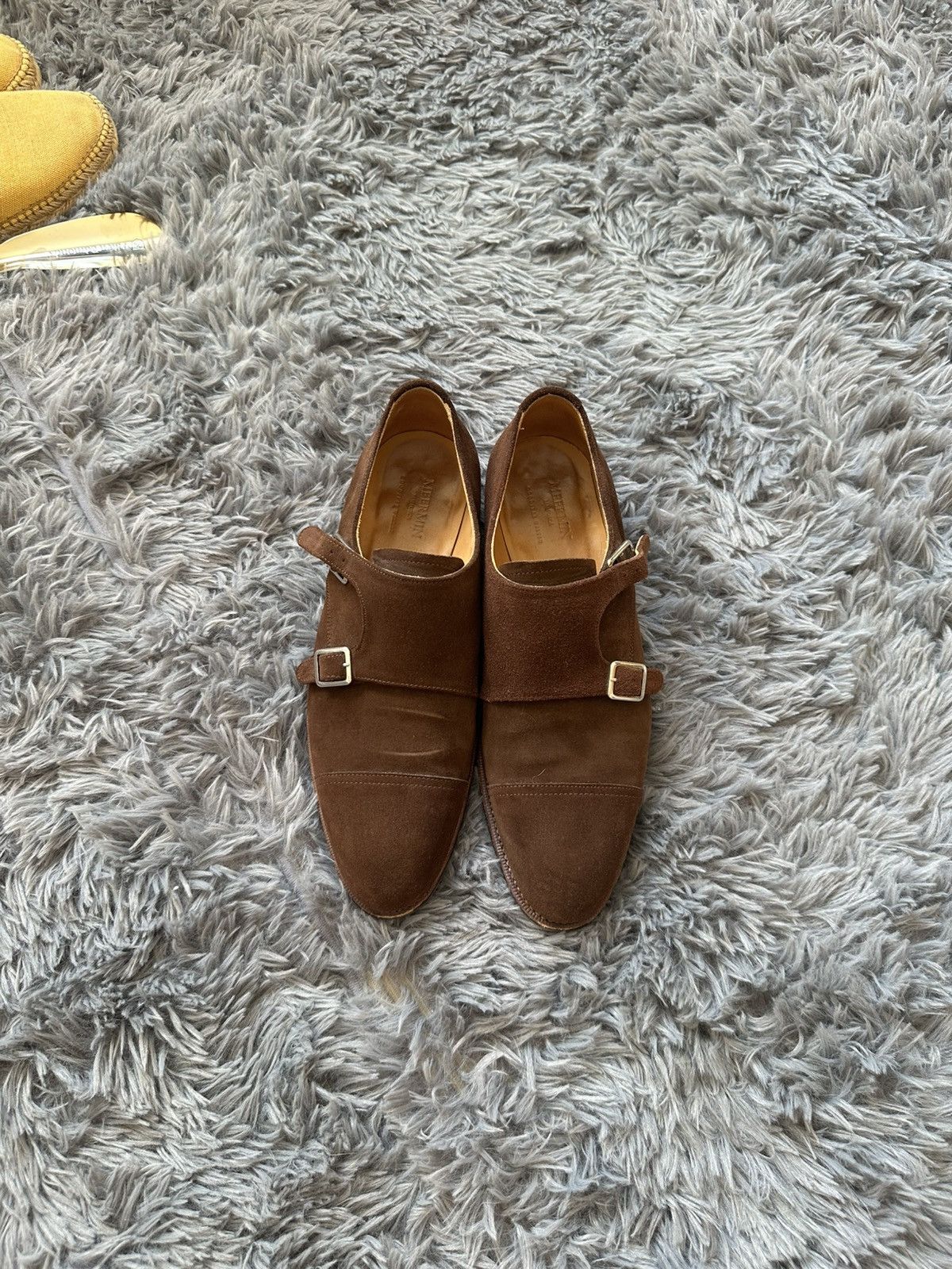 Meermin Meermin size 8.5 brown suede double monk straps EUC! Size US 8.5 / EU 41-42 - 2 Thumbnail