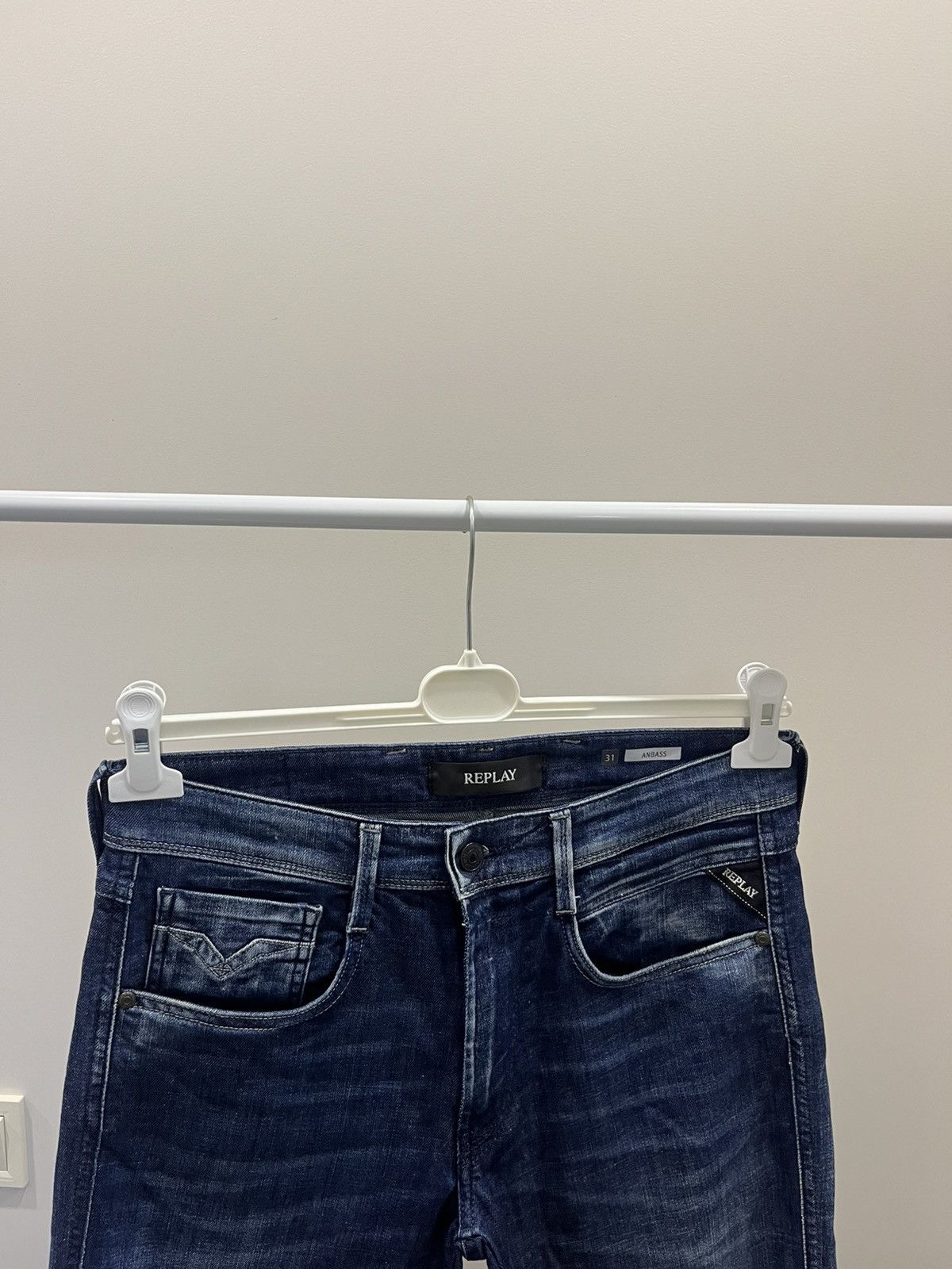 Replay Anbass Mens W31 L32 Slim Straight Jeans Denim Pants Trousers Size US 31 - 2 Thumbnail