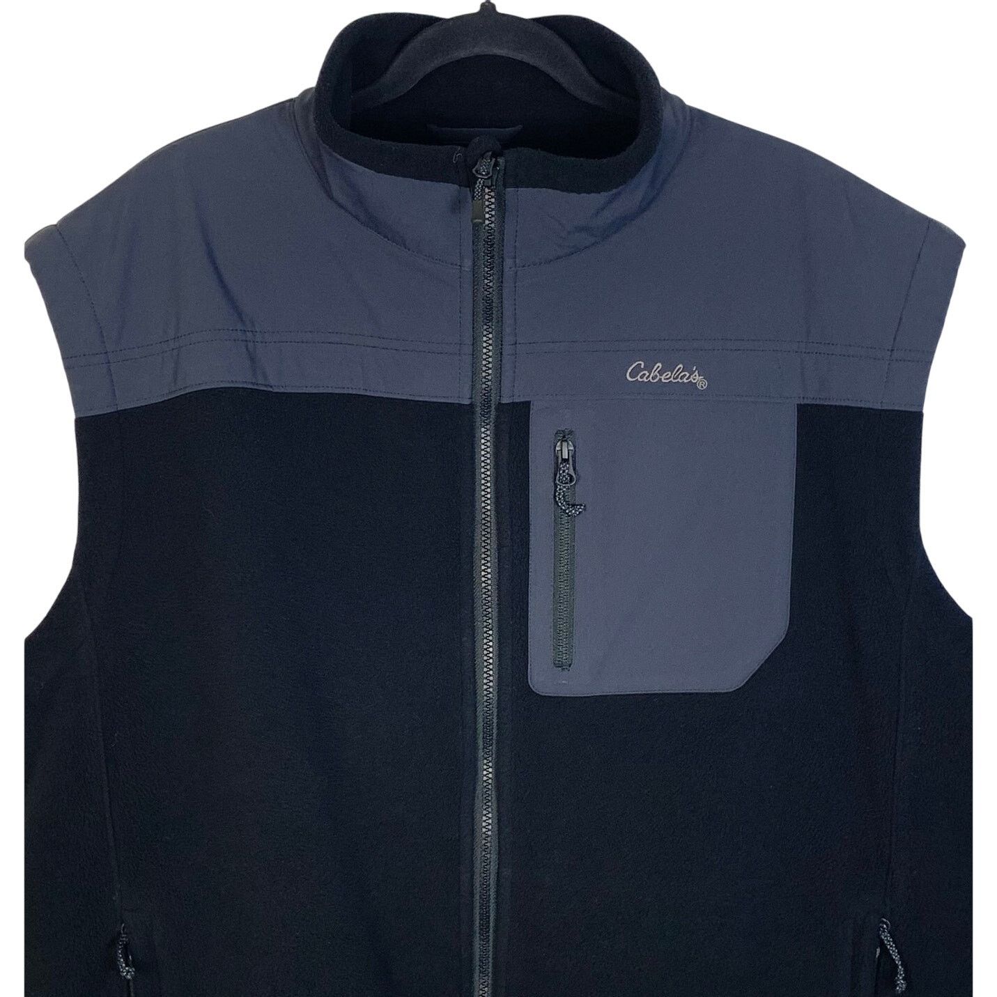Cabelas Cabela's Polartec Fleece Vest Men's 2XLT Black Gray Full Zip Size US XXL / EU 58 / 5 - 2 Thumbnail