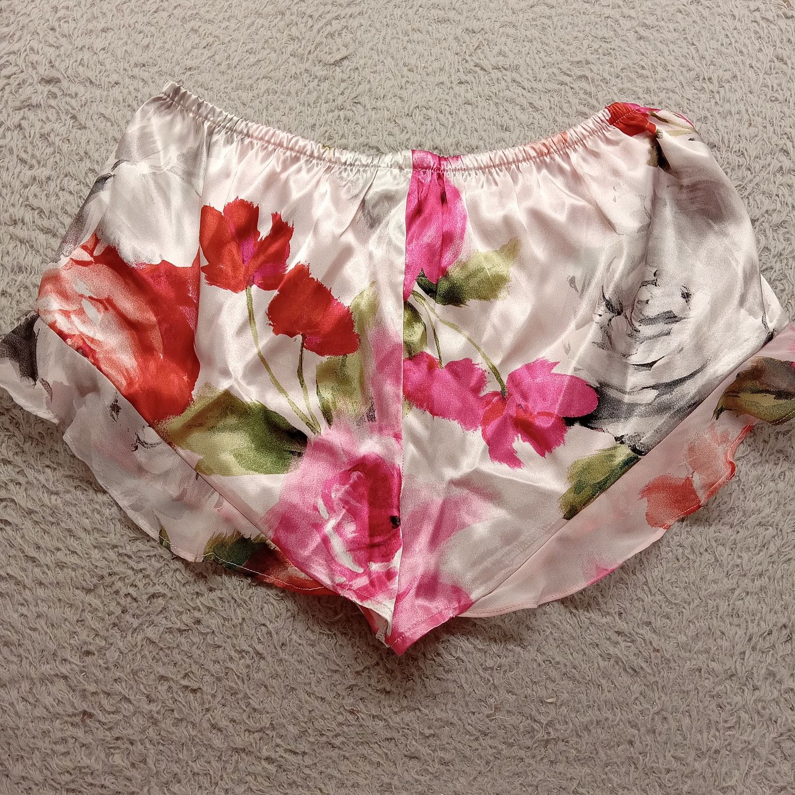& Other Stories Joy Spun 2pc Camisole Set S Satin Sheer Red Floral Silky Size S / US 4 / IT 40 - 4 Thumbnail