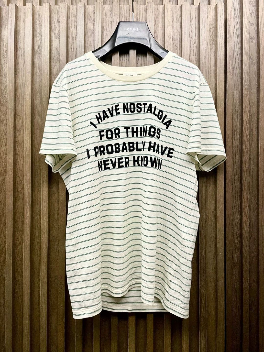 Celine Striped Short Sleeve Graphic Tee Size US L / EU 52-54 / 3 - 1 Thumbnail