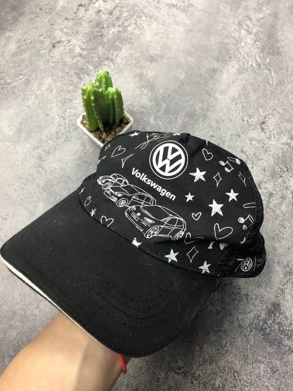 Racer Worldwide VOLKSWAGEN Racing Cap Hat Big Center Logo Monogram Streetwea Size ONE SIZE - 1 Thumbnail