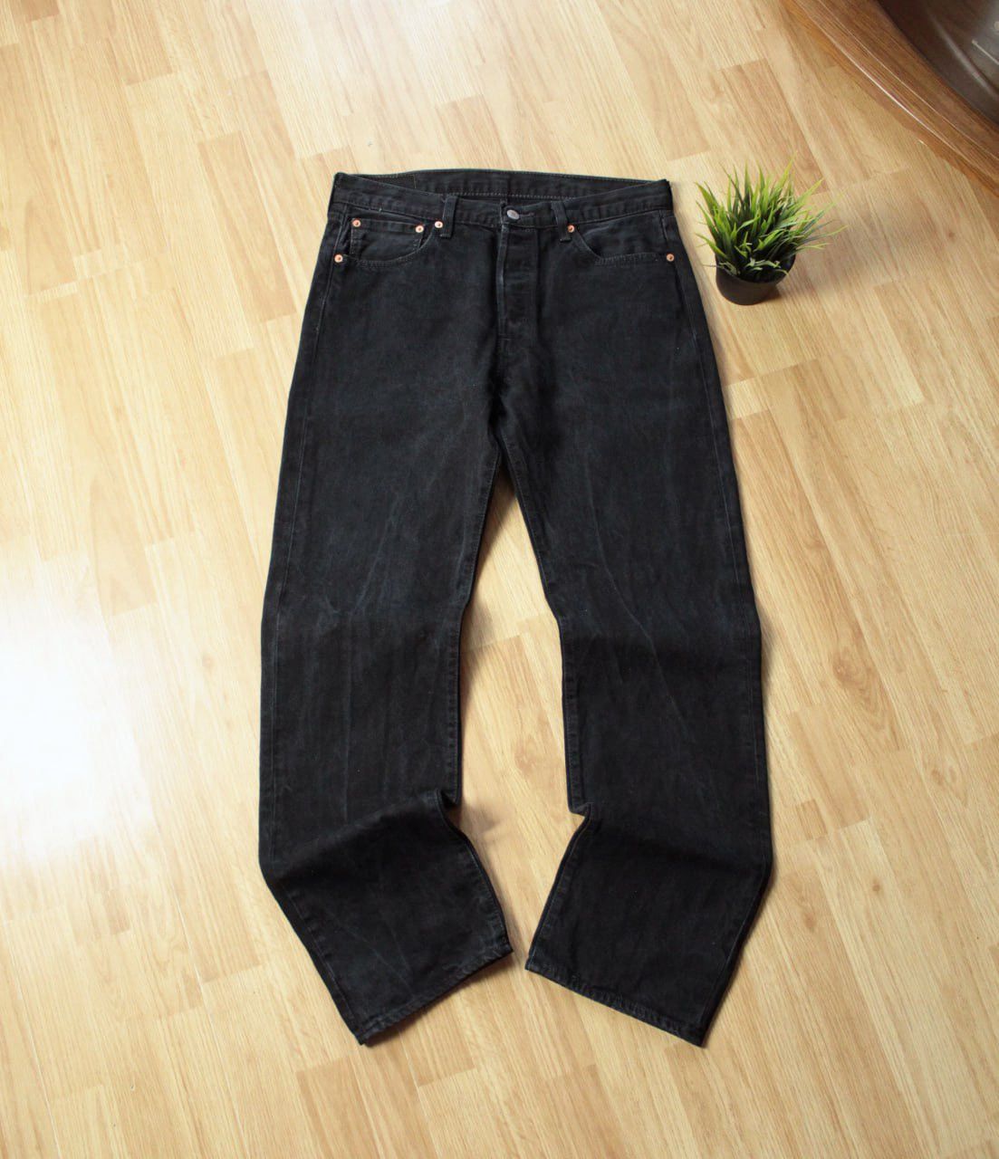 Levi's × Levi's Vintage Clothing × Vintage 🔥 Levis 501 Vintage Denim Jeans Faded Y2K Pants Black Jeans Size US 34 / EU 50 - 5 Thumbnail